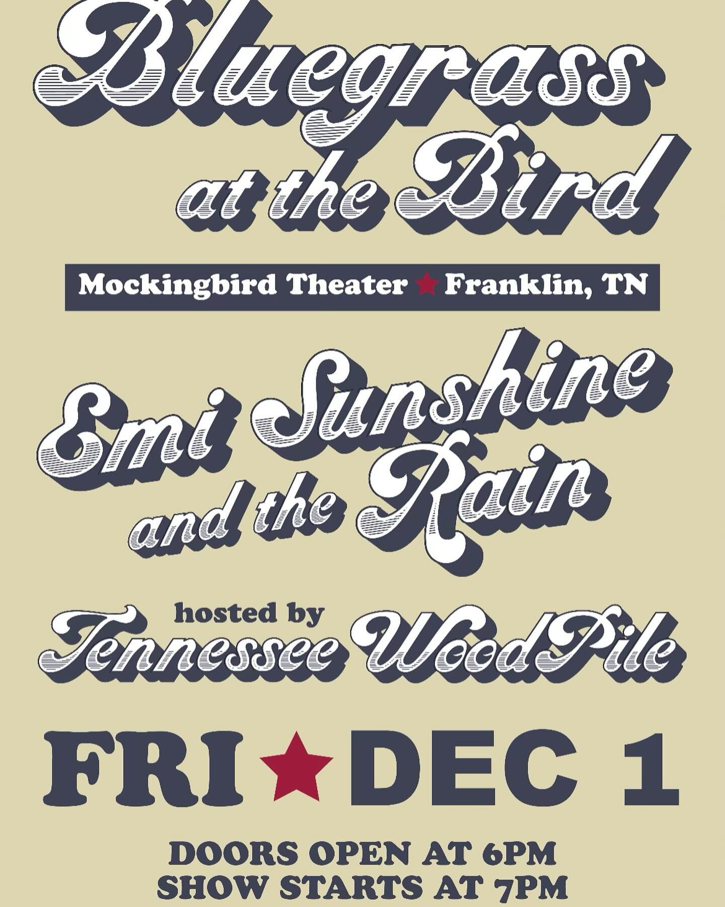 We&rsquo;ve got a special show tonight at The Bird. Who is coming out for this one? #franklintn #thefactoryatfranklin #livemusicfranklintn #bluegrassmusic