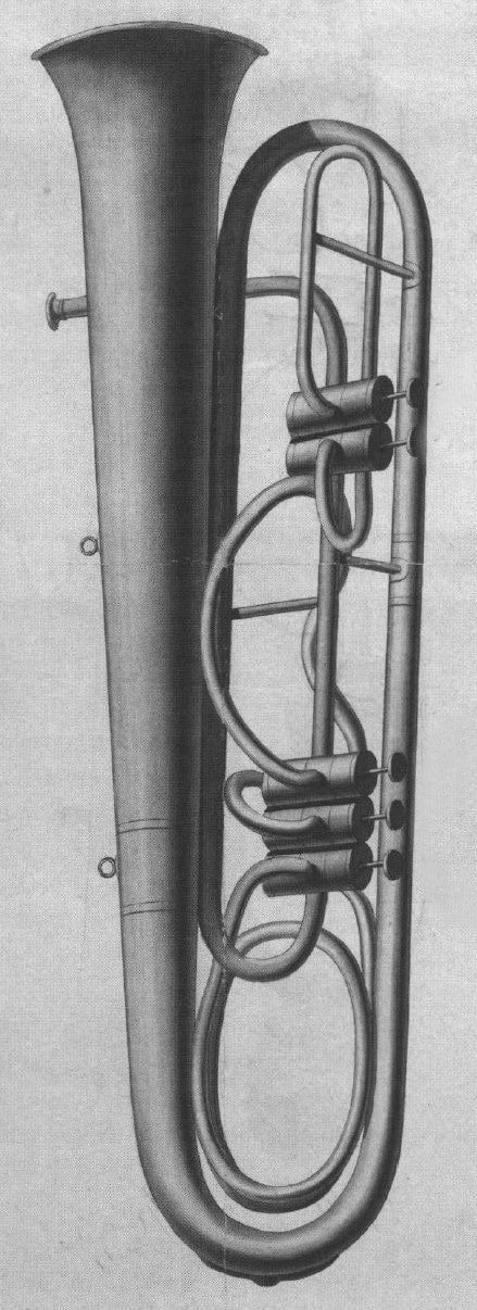 Figure 7: Bass tuba (Berliner). Wieprecht and Moritz, 1835, Appendix I.