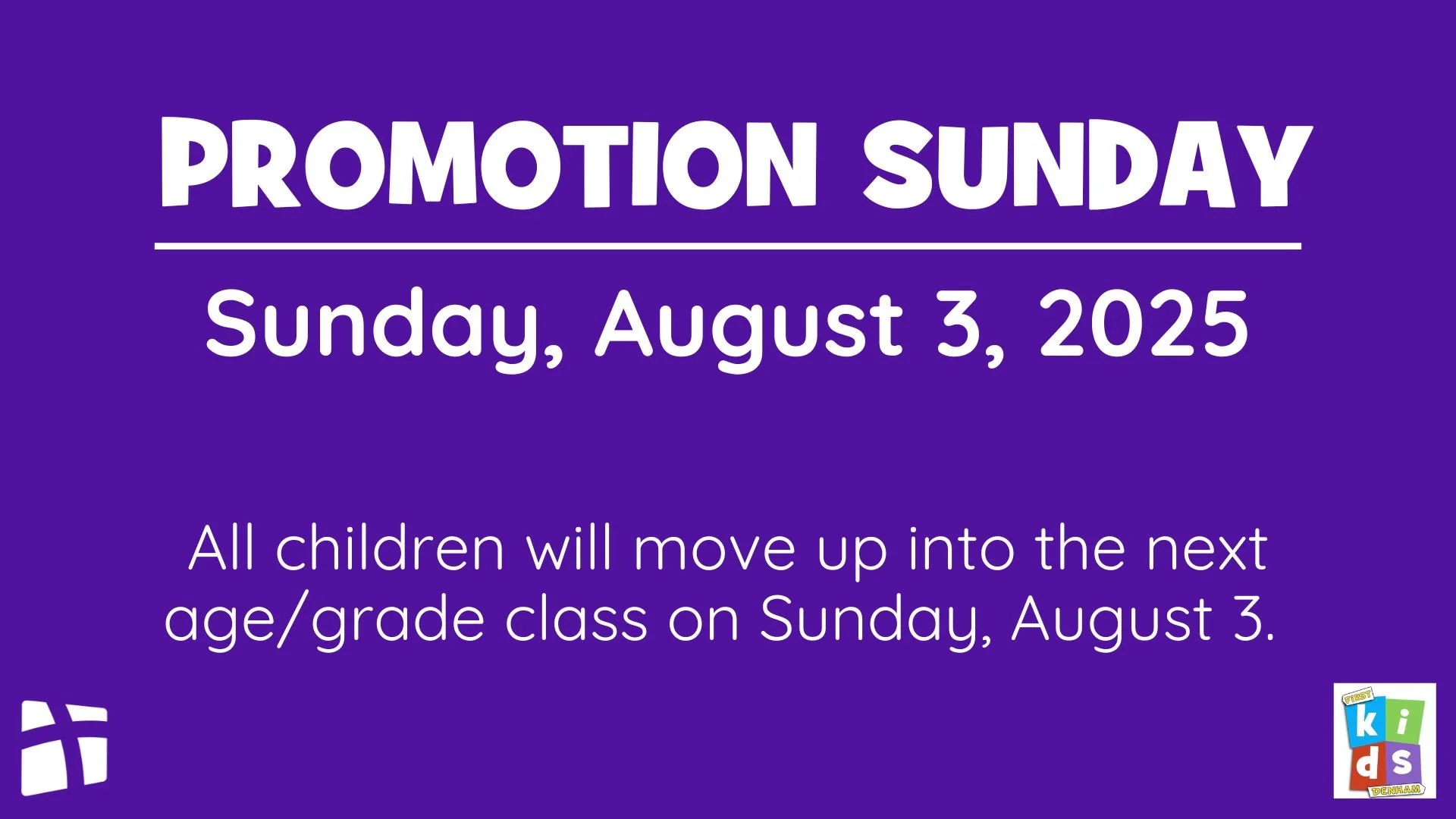 Promotion Sunday & Backpack Blessings