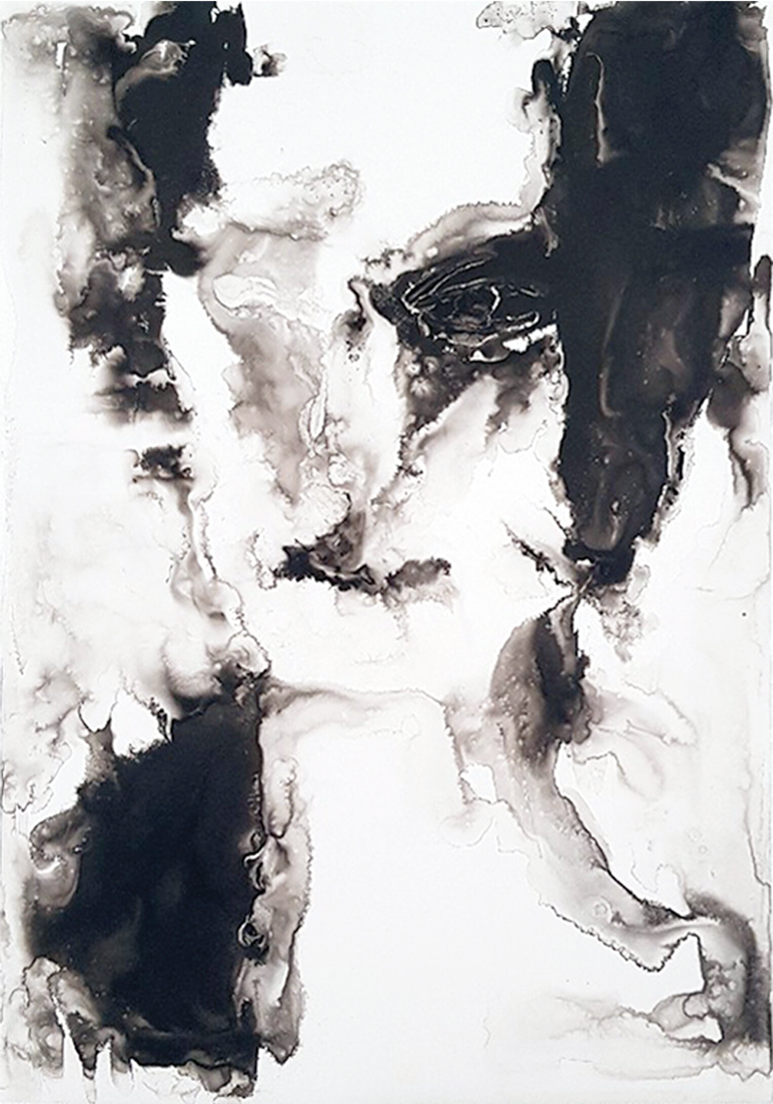 Auf der Suche nach Schönheit, 2021
Schellack, Tusche auf Steinpapier
100 X 70 cm
