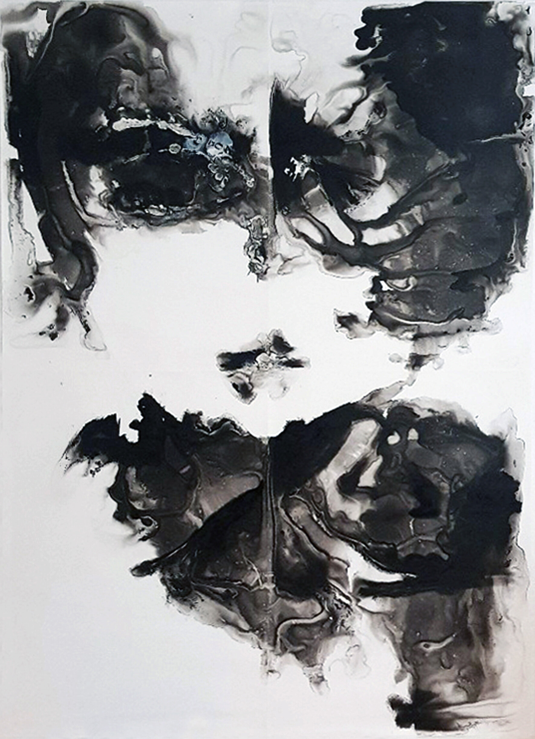 Auf der Suche nach Schönheit, 2021
Schellack, Tusche auf Steinpapier
200 X 140 cm