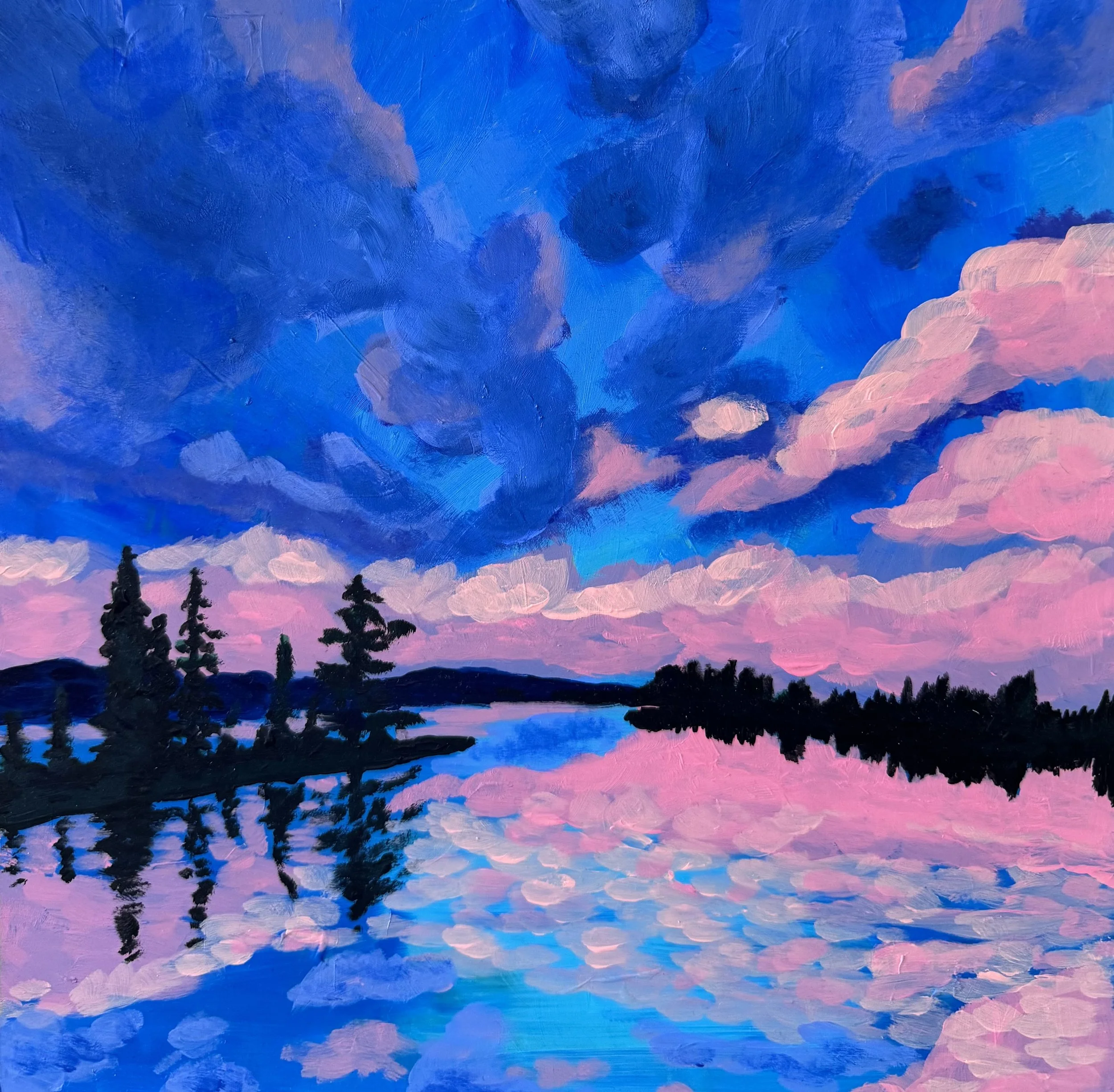 "Baby Blue" 12 X 12" $550