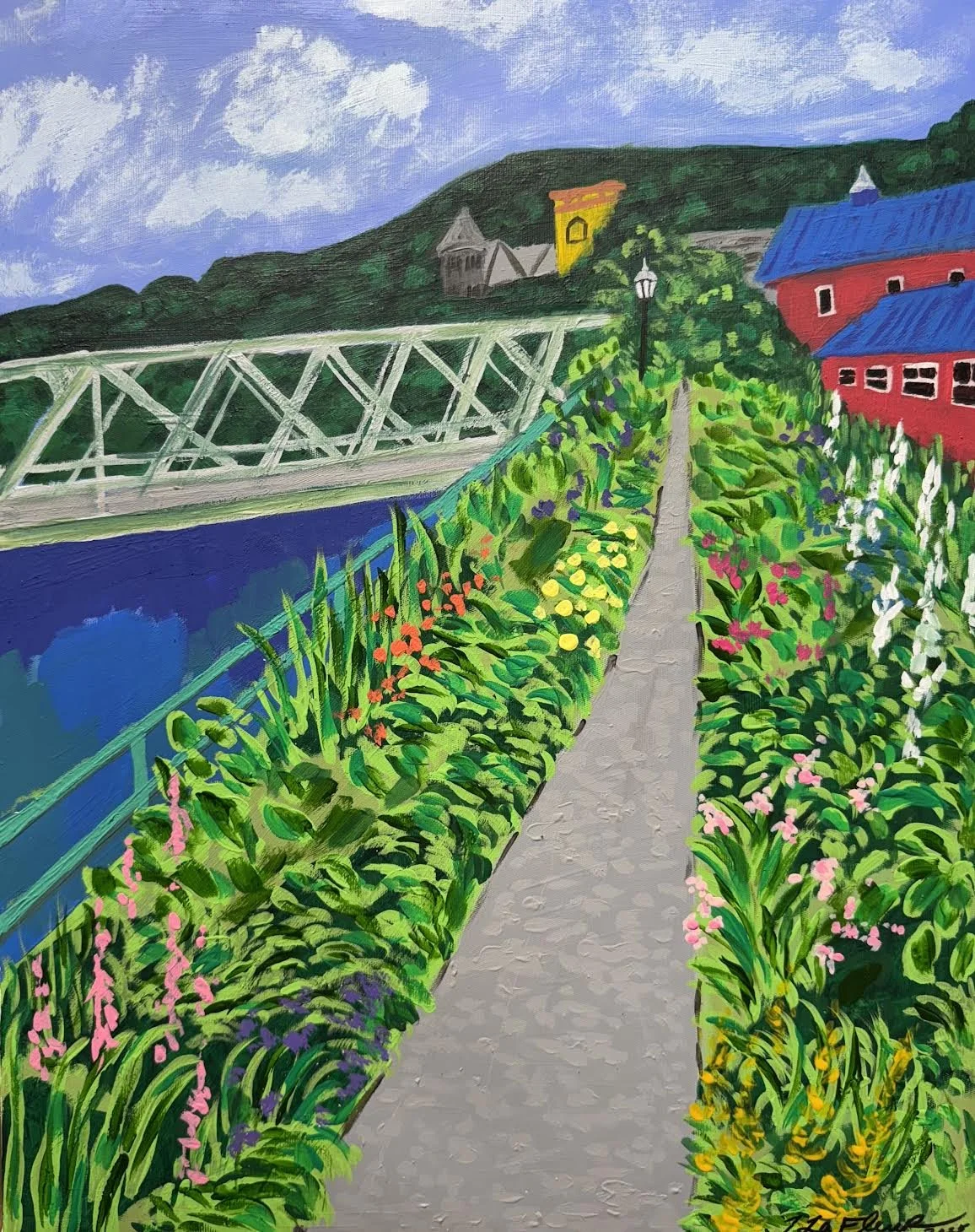 "Bridge of Flowers" 20 X 16" $650