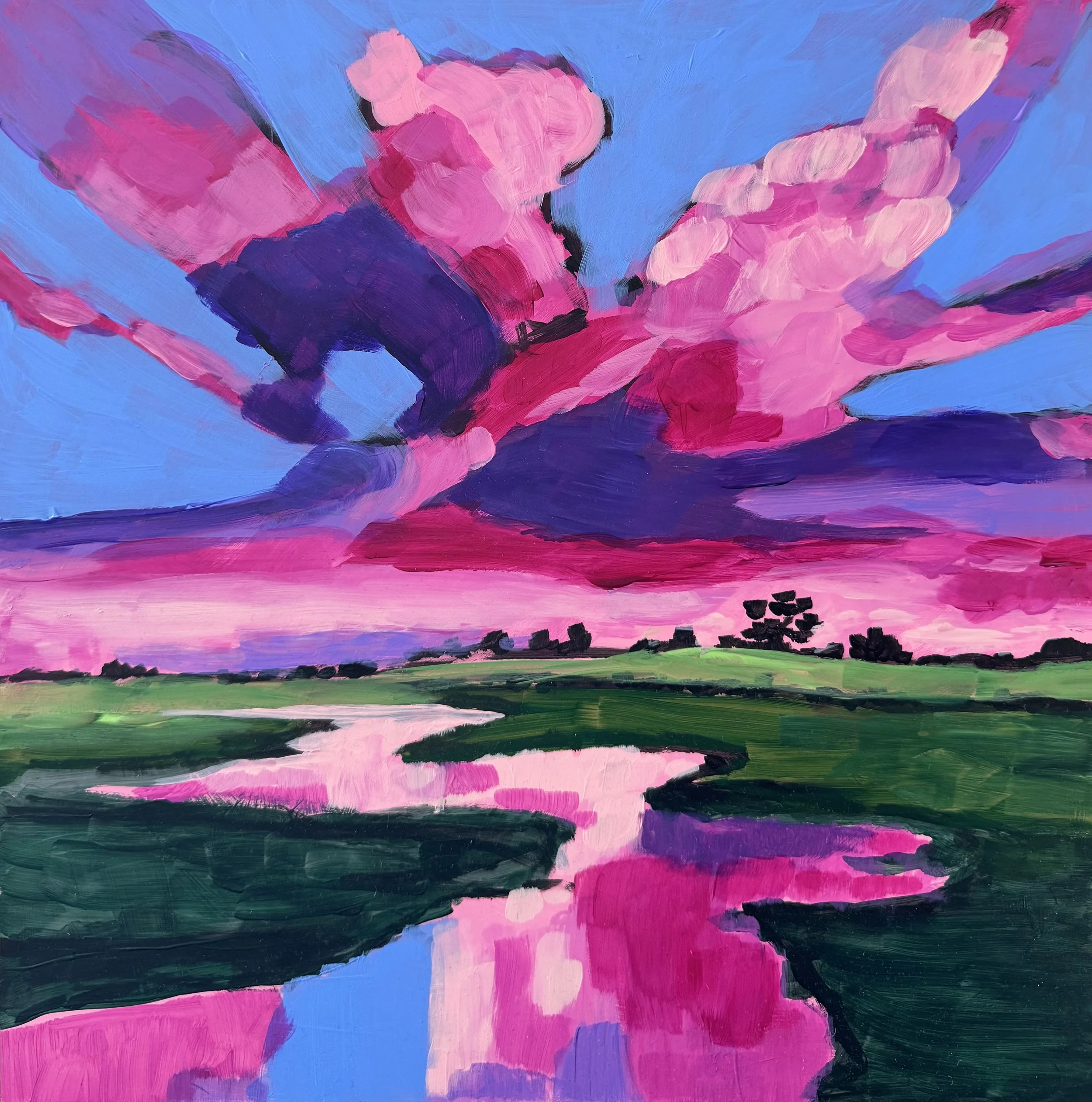 "Pink Sky" 16 X 16" $650