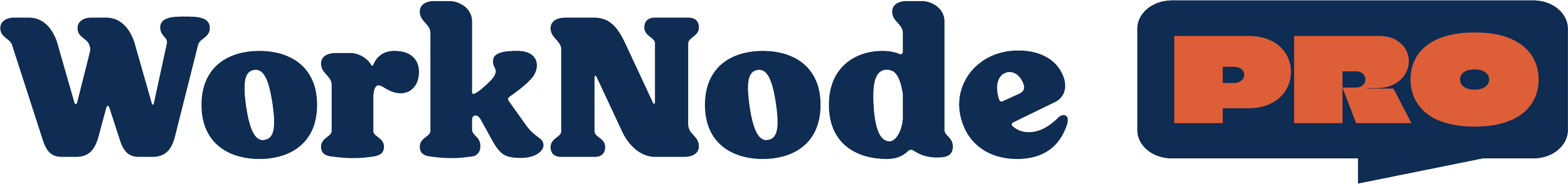 Logotyp för Worknote PRO i blått och orange.