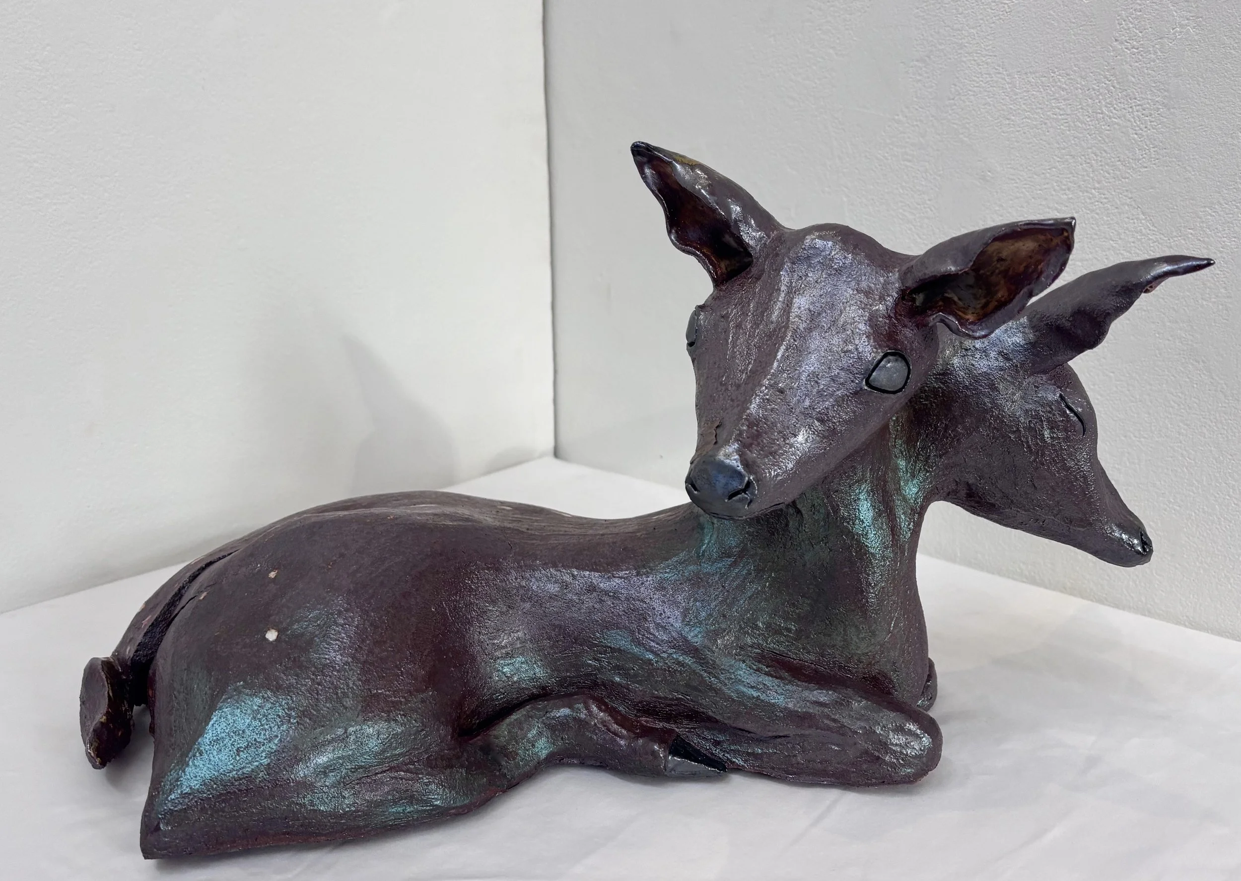 two headed fawn wood fired