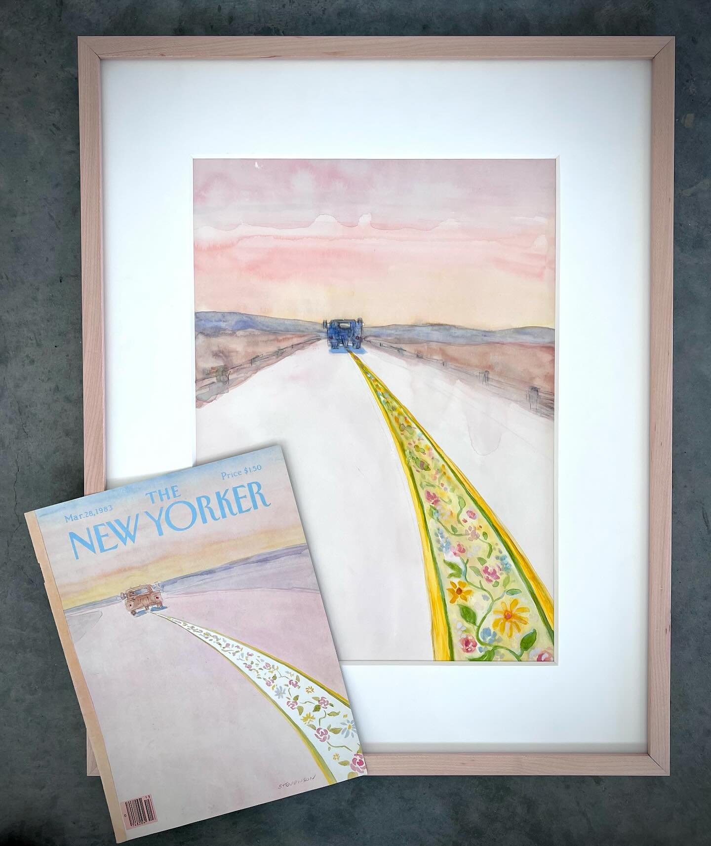 Laying down those lines that head straight into Spring&hellip; Season&rsquo;s Greetings from James Stevenson Lost and Found Lab.  James Stevenson New Yorker cover, March 28, 1983  #newyorkercartoons #watercolor #spring #artistresidency