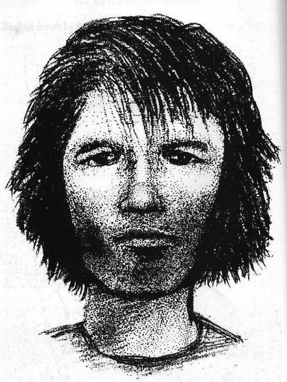 Police sketch of the "mystery man" drawn after interviewing Guy Wallace