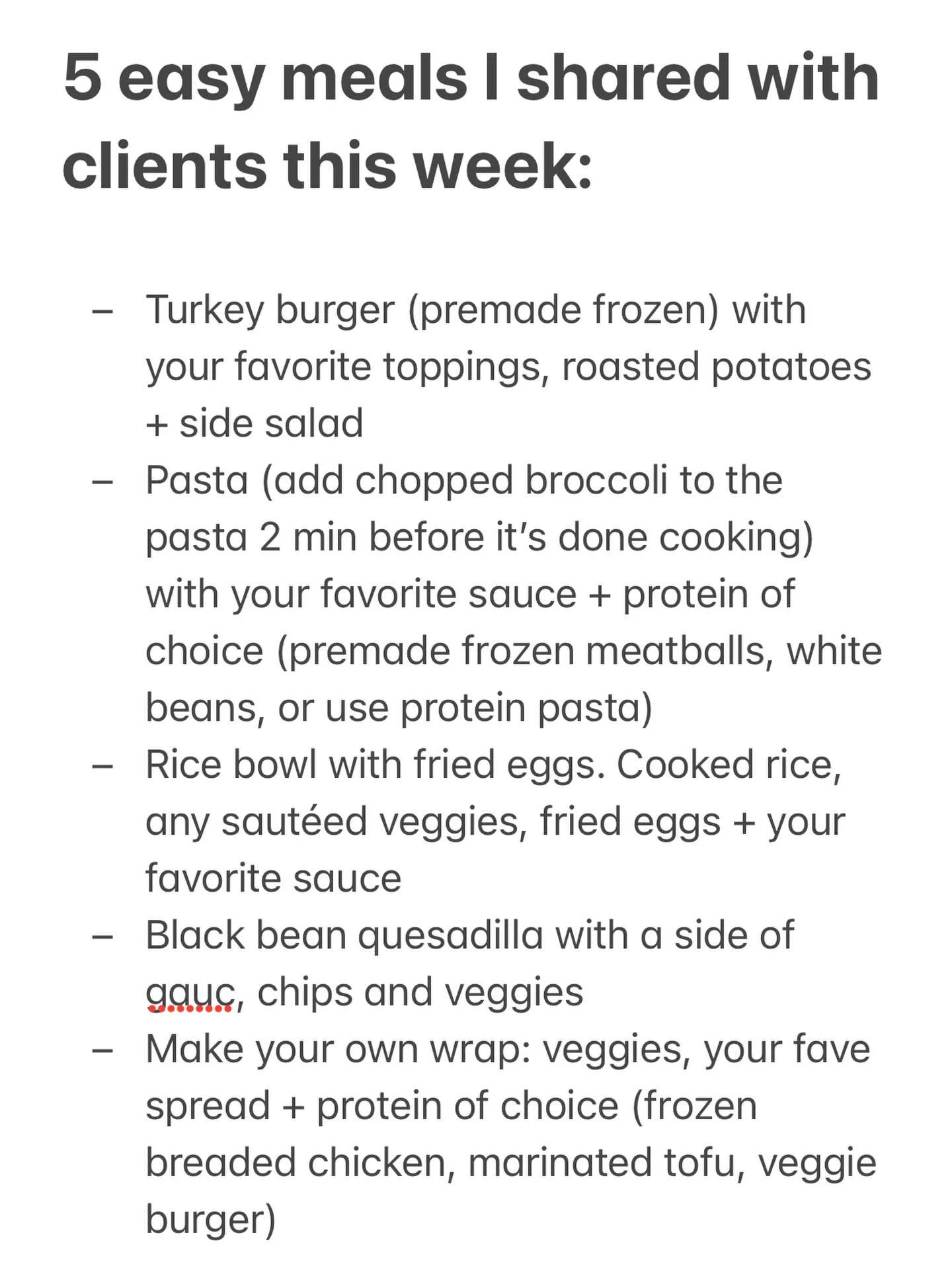 Everything feels hard, I hope this helps make food feel a little bit easier 💕 maybe drop your fave easy meals in the comments. Let&rsquo;s make eating during insanity as easy as possible.