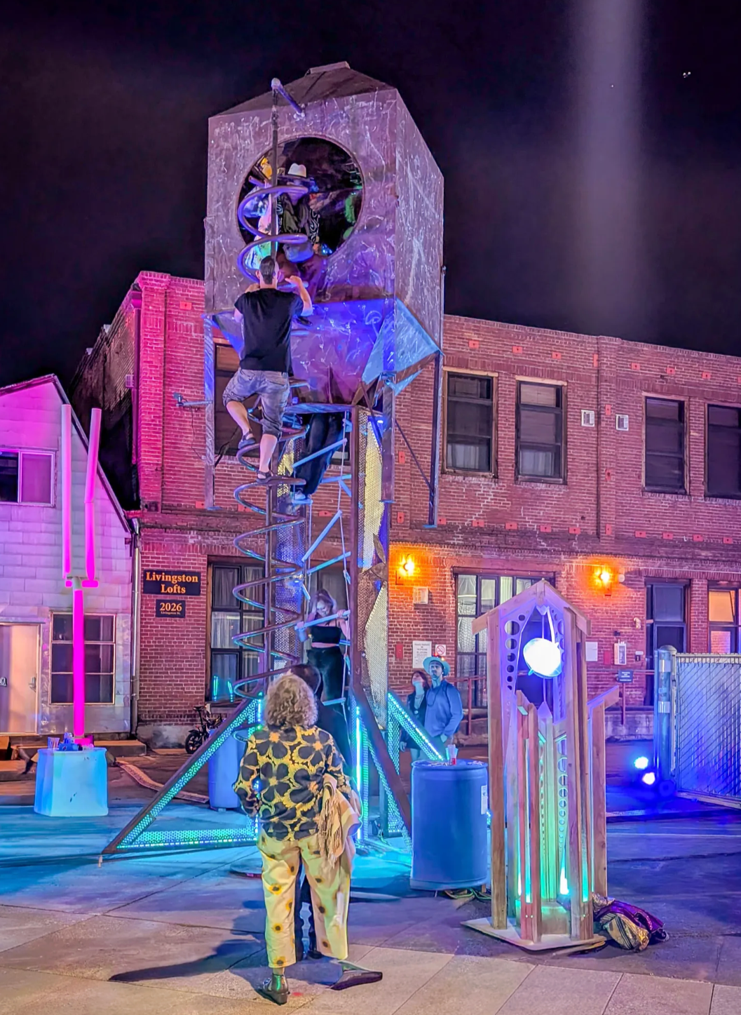 Climbable Art At Burning Man's Decompression 2025 at The Loom Oakland.
