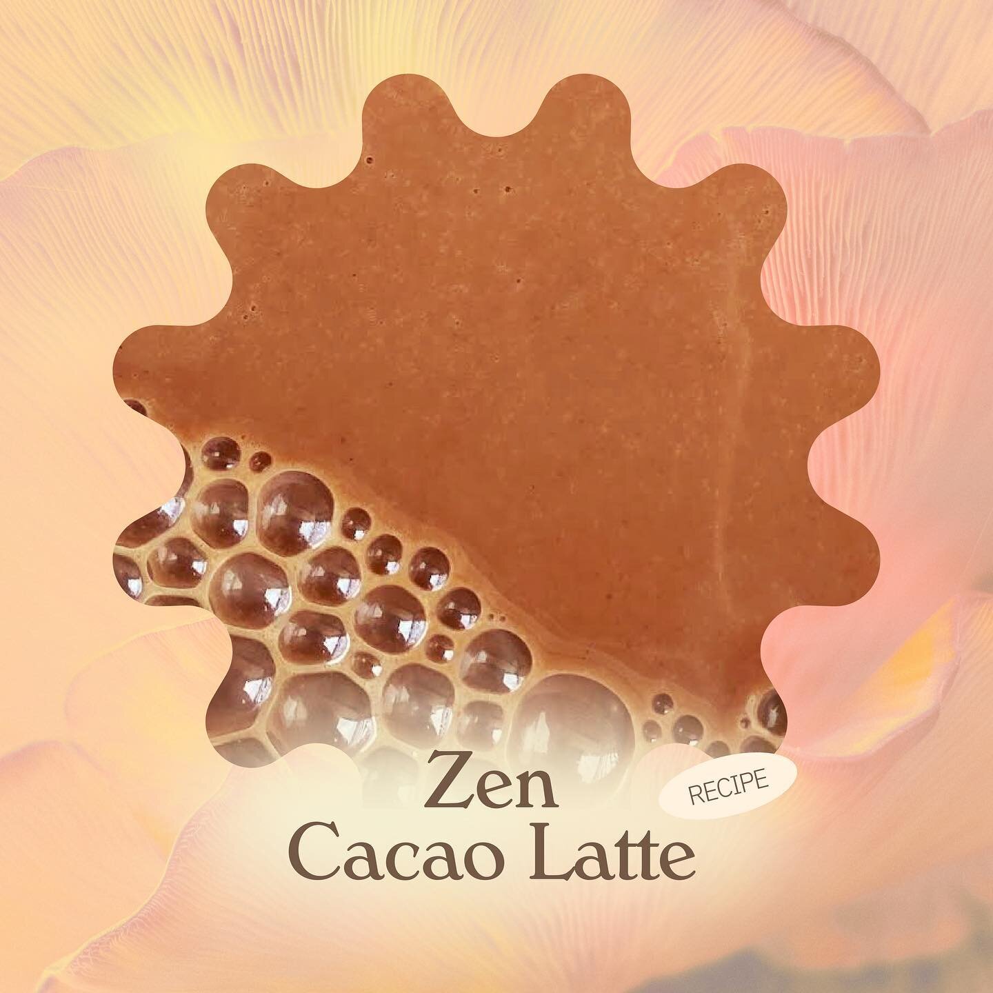 Zen Cacao for those busy December days when you just need to CHILL. Here's how to whip up a Zen Cacao latte 🍄⚡