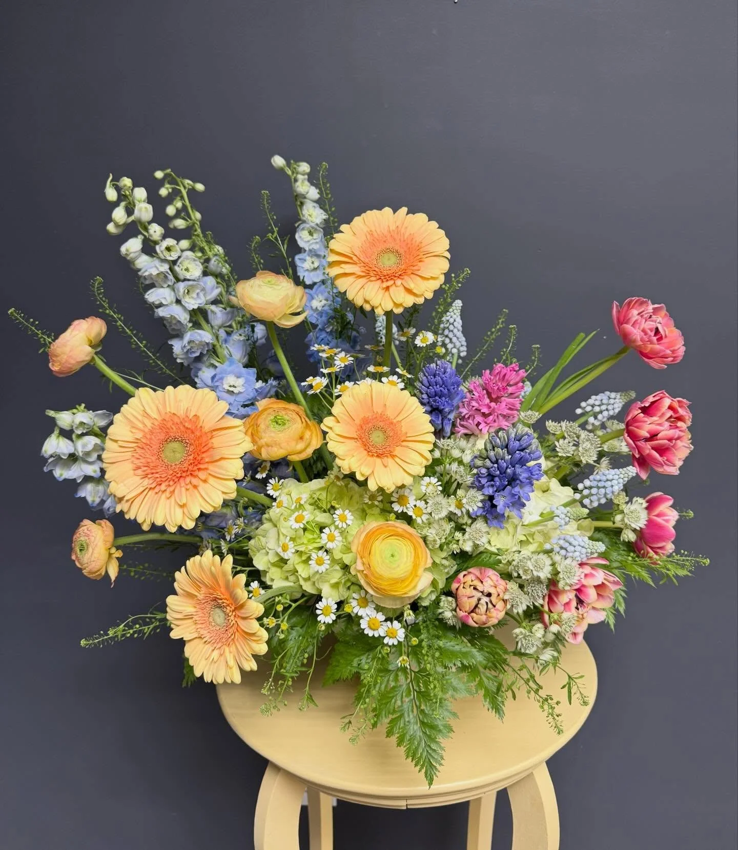 There truly are no words for a loss like this.

It was an honor to create this arrangement in memory of a beautiful Mother and her three precious children, lives taken far too soon. Every stem was placed with intention, love, and deep respect for the