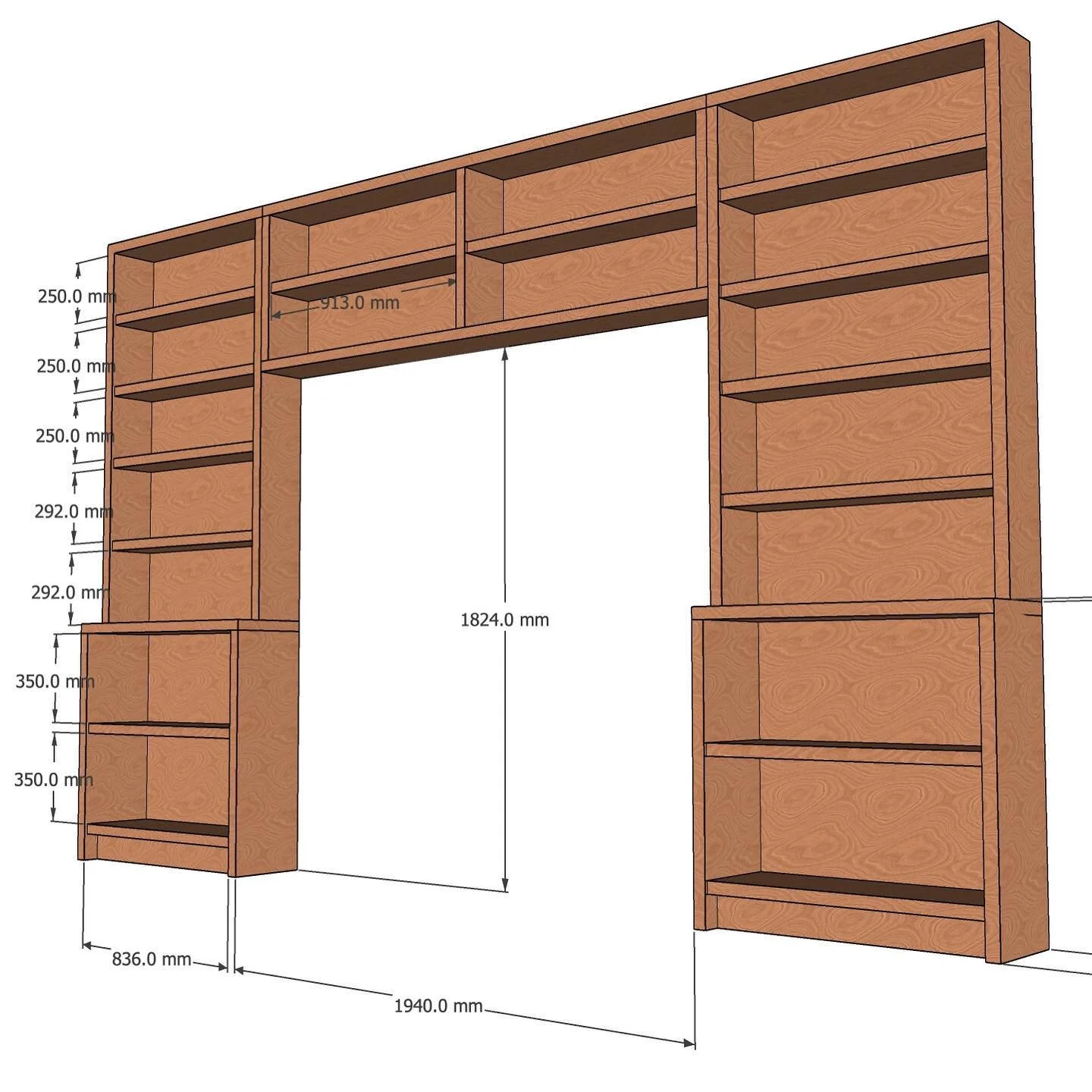 Design finalised for a pair of oak bookcases...

#woodworking #carpentry