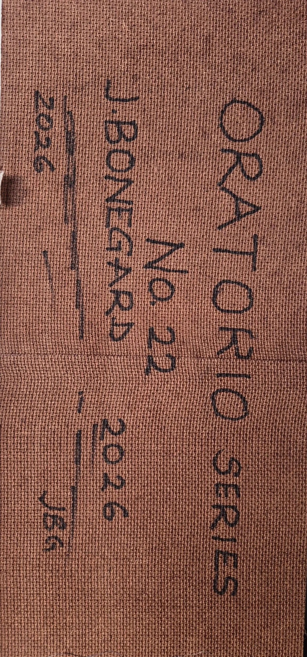 Oratorio No. 22A - Back
