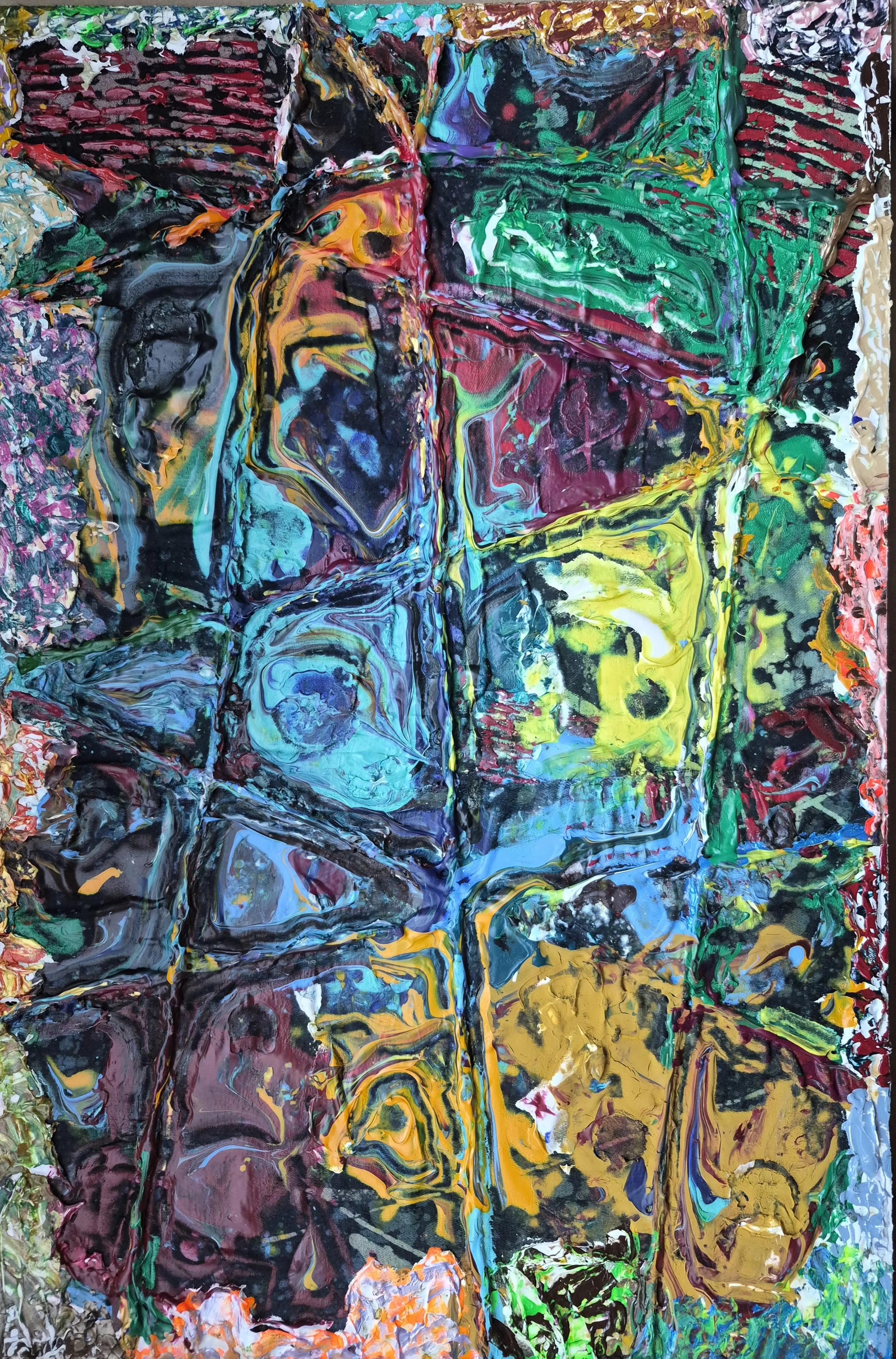 Oratorio No. 11 - Final (2026) | 18" x 12" 
Acrylic on Linen/Media on Hardboard