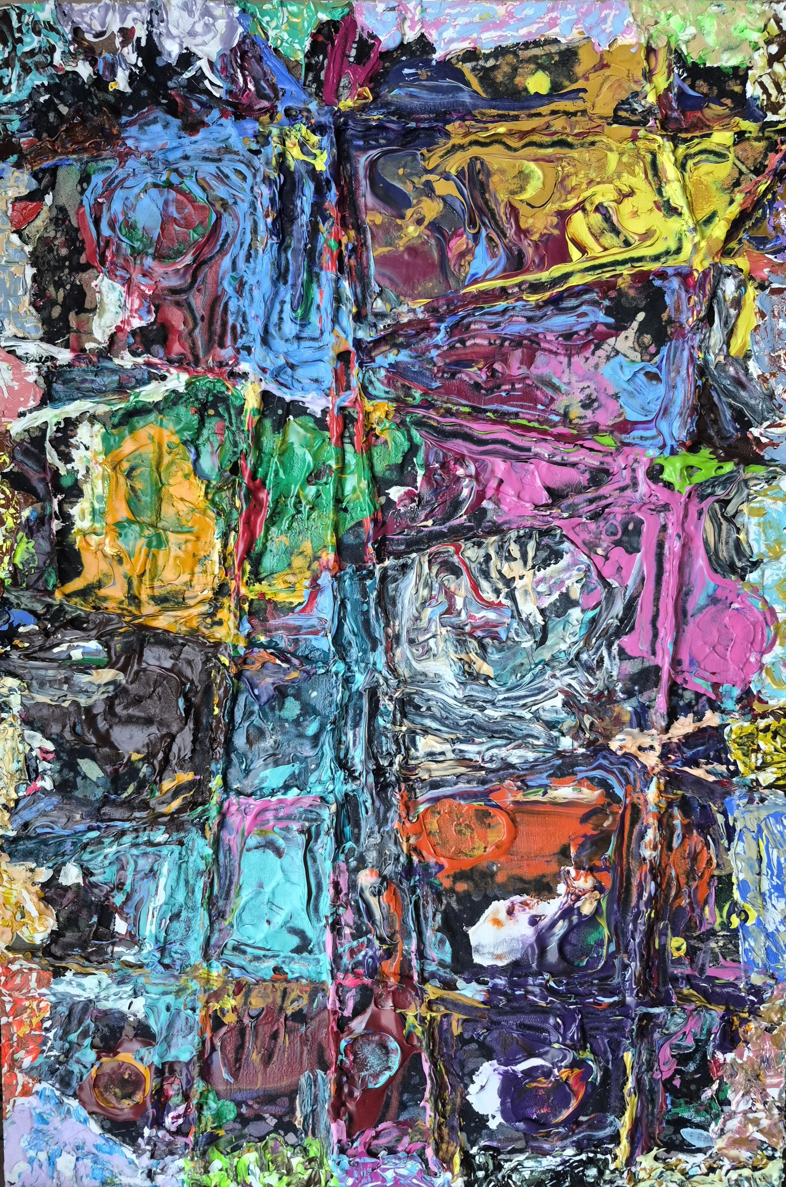 Oratorio No. 16 - Final (2026) | 18" x 12" 
Acrylic on Linen/Media on Hardboard