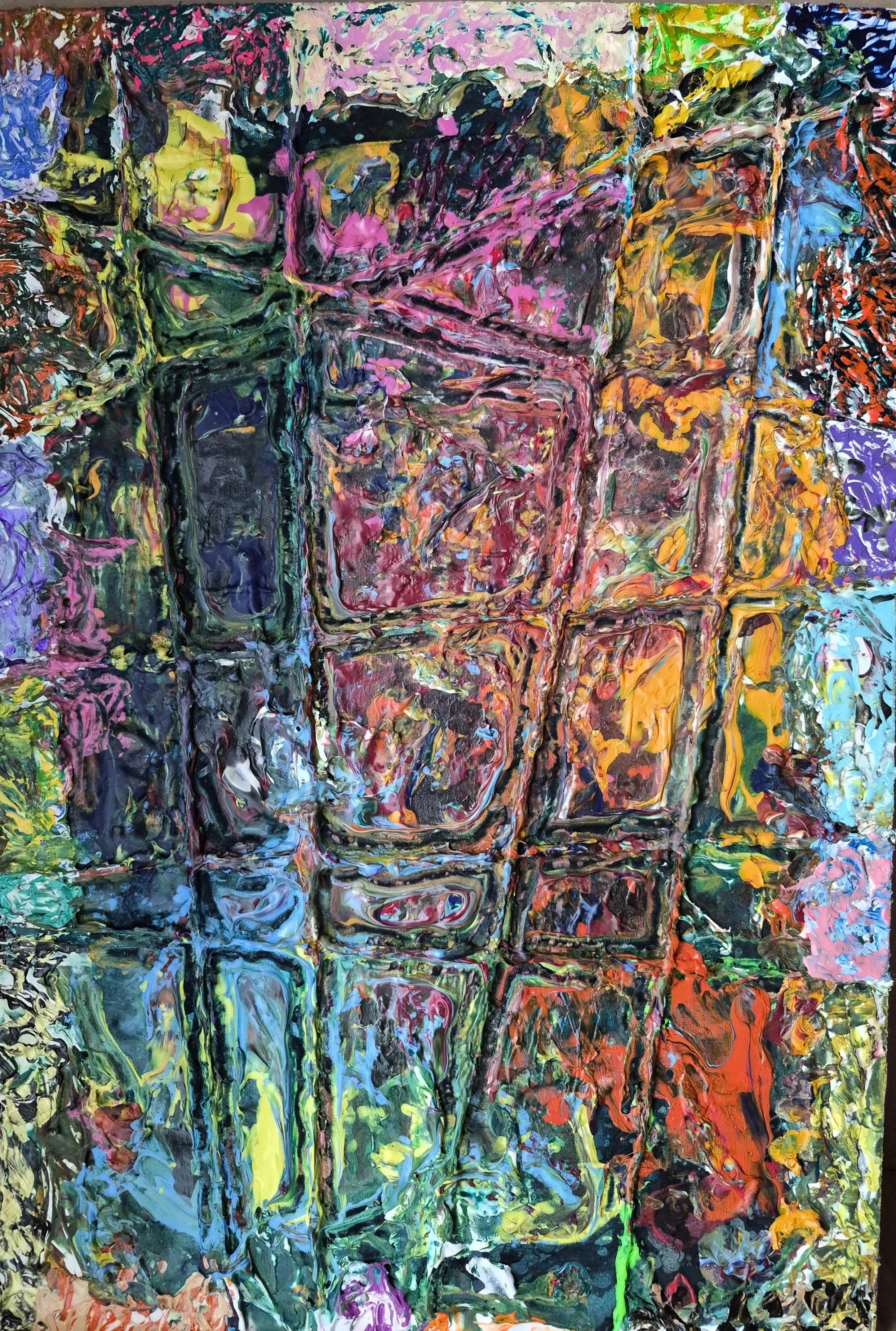 Oratorio No. 19 - Final (2026) | 18" x 12" 
Acrylic on Linen/Media on Hardboard