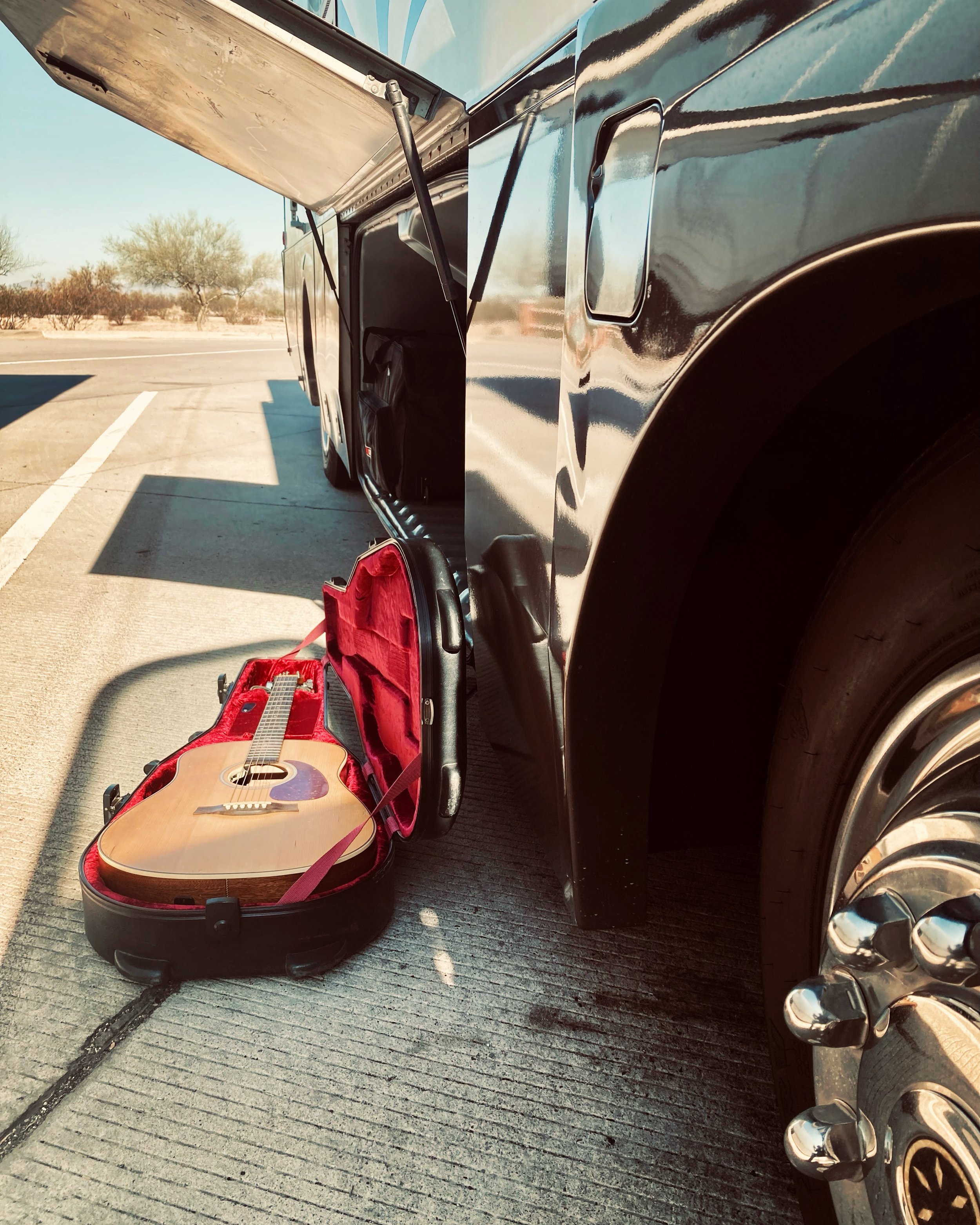 Desert Rest Stop Recording... First We Need a Guitar