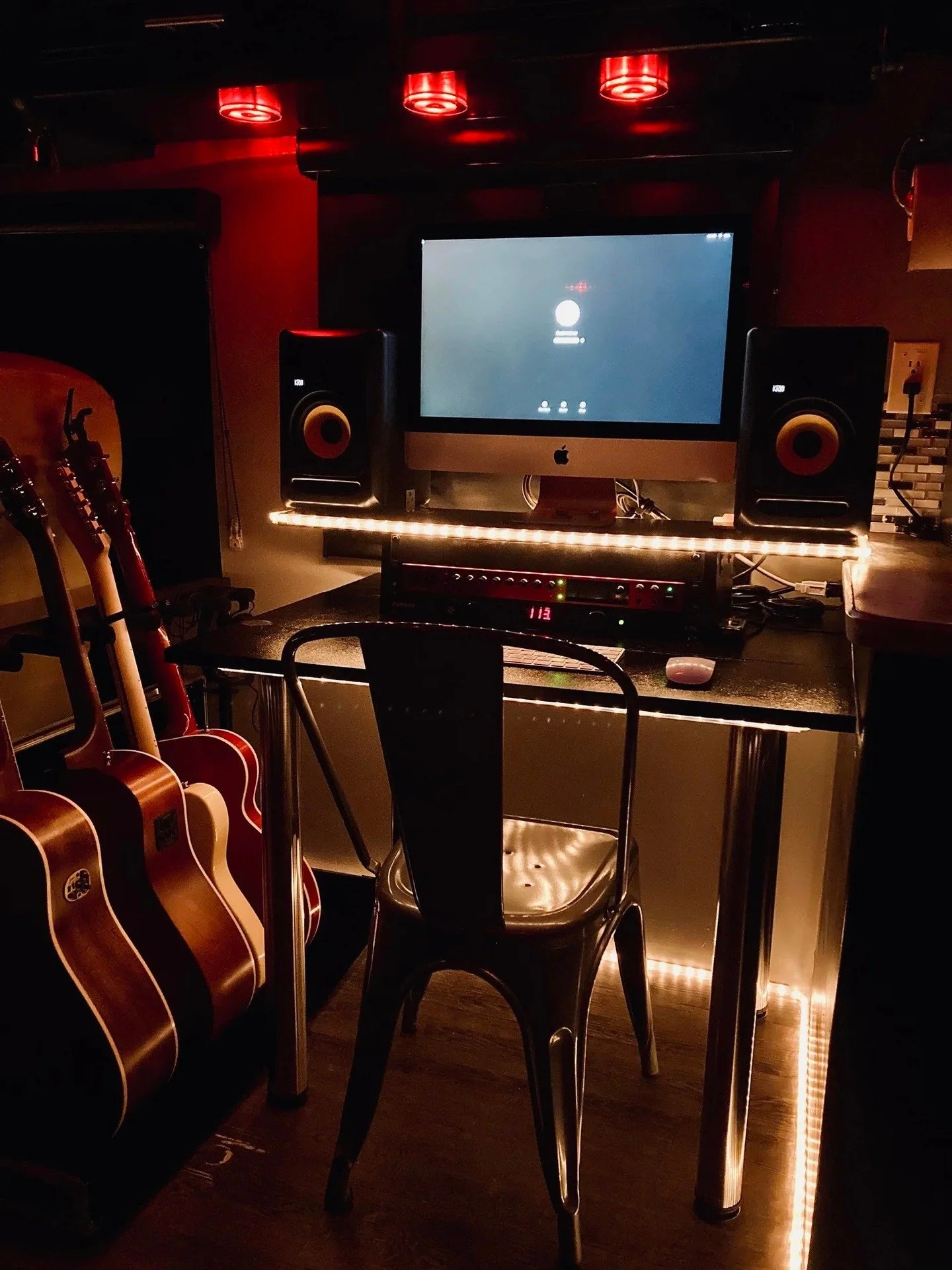 Just made fresh coffee as the winter storm approaches. Now, hunkered in and recording music for the duration of the evening.