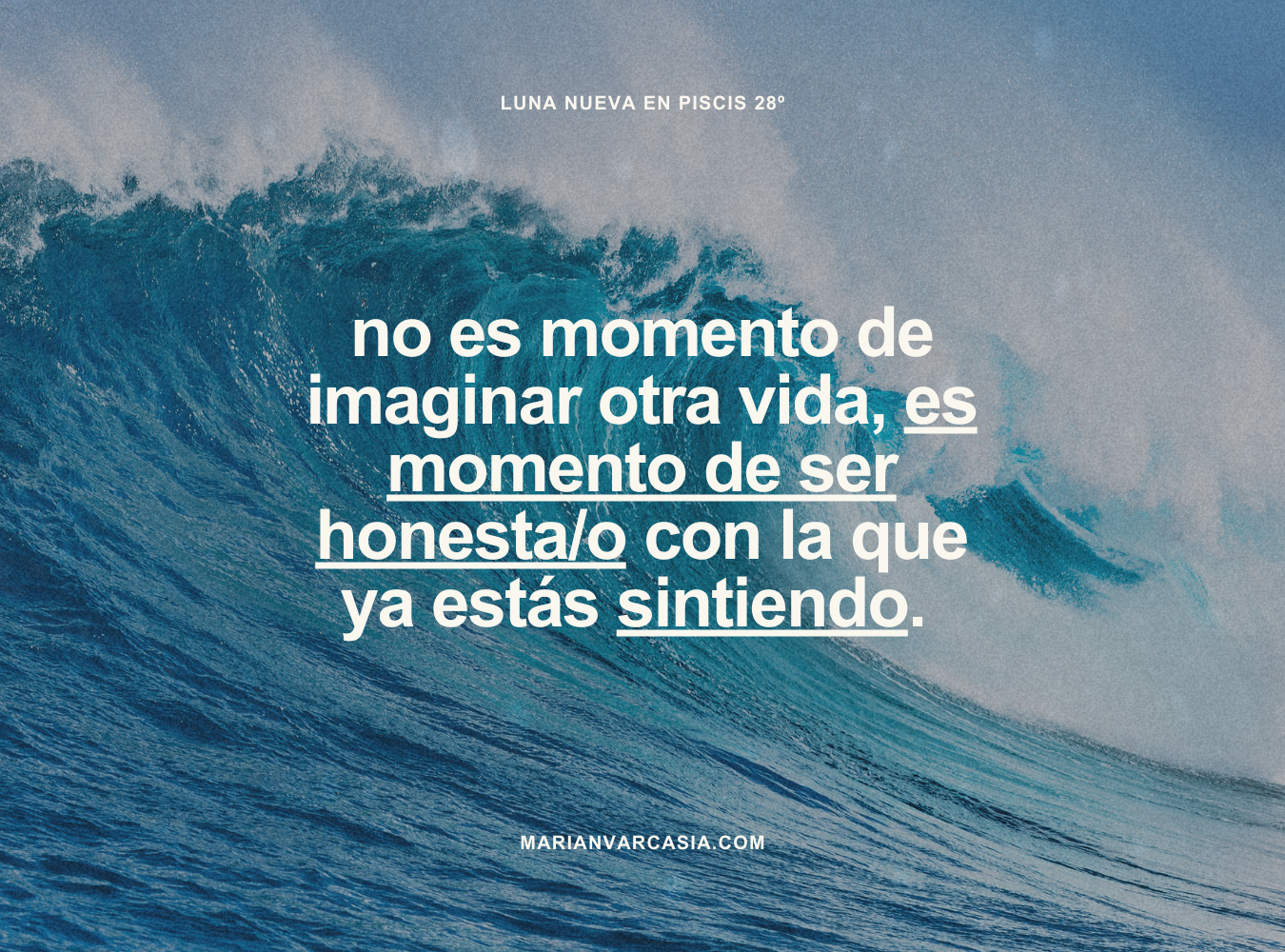 No es momento de imaginar otra vida, es momento de ser honesta/o con la que ya estás sintiendo.