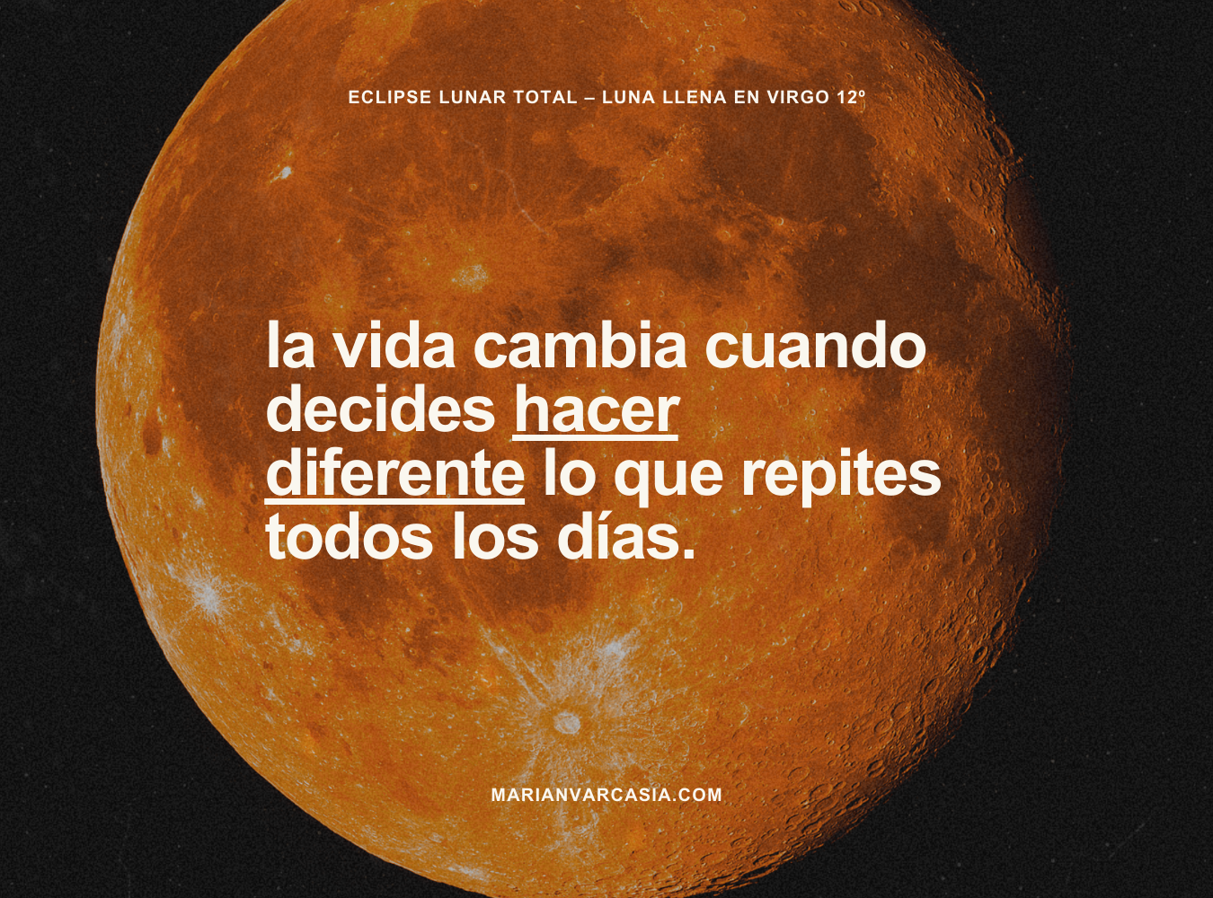 La vida cambia cuando decides hacer diferente lo que repites todos los días.