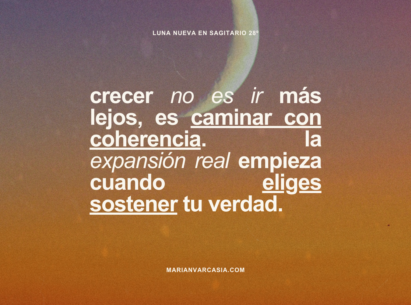 Crecer no es ir más lejos, es caminar con coherencia. La expansión real empieza cuando eliges sostener tu verdad.