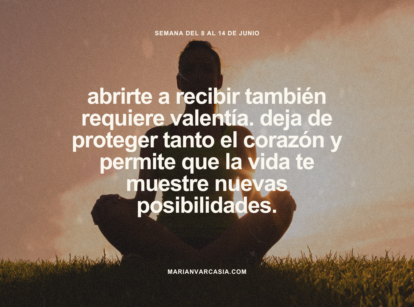 Abrirte a recibir también requiere valentía. Deja de proteger tanto el corazón y permite que la vida te muestre nuevas posibilidades.