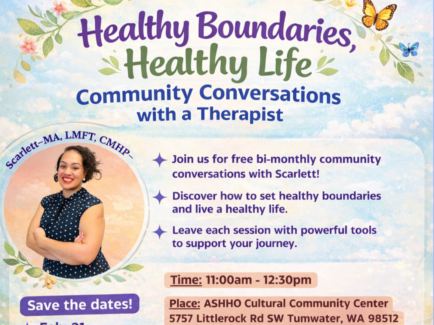 Healthy Boundaries, Healthy Life - Community Conversation with a Therapist