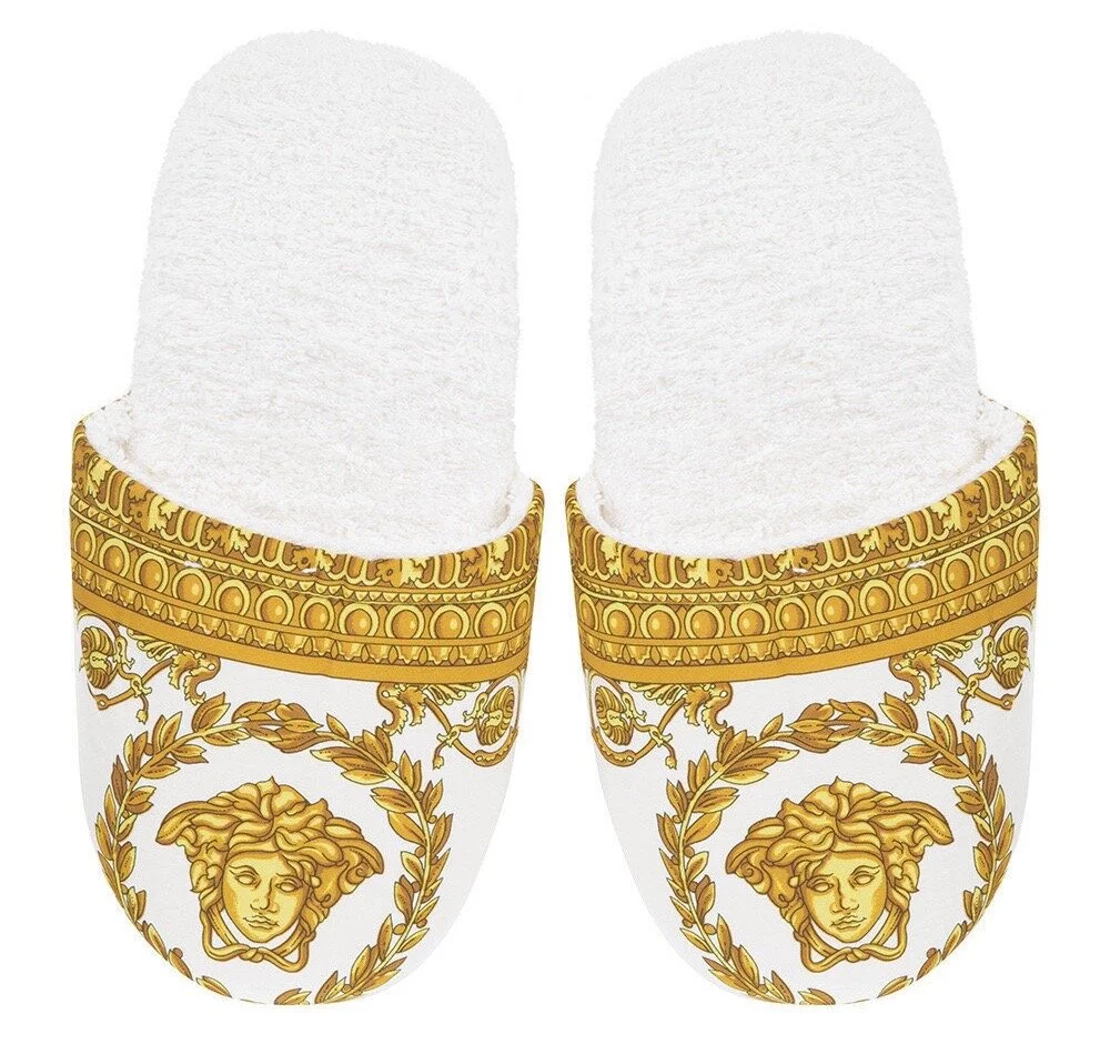 Barocco - 401 - Slippers - Cotton Terry Towelling - White Gold - 2019 ZSLB00002 ZCOSP052 Z4001 .jpeg