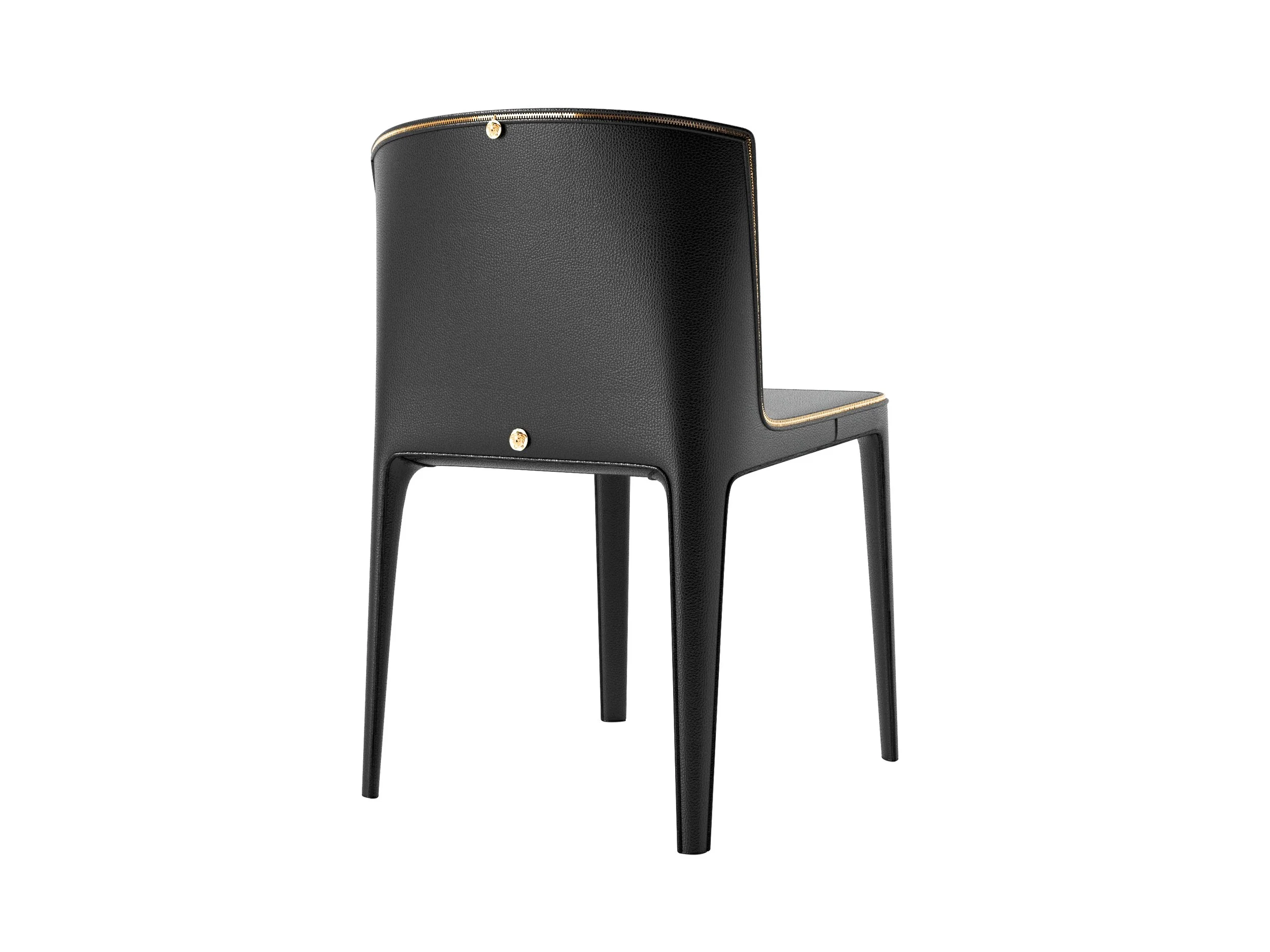 Medusa Trono - Chair - 52x56x80H cm - Structure Wood - Leather Upholstery with Decorative Metal Zipper & Metal Medusa Logo - SDV (01) (1).jpg