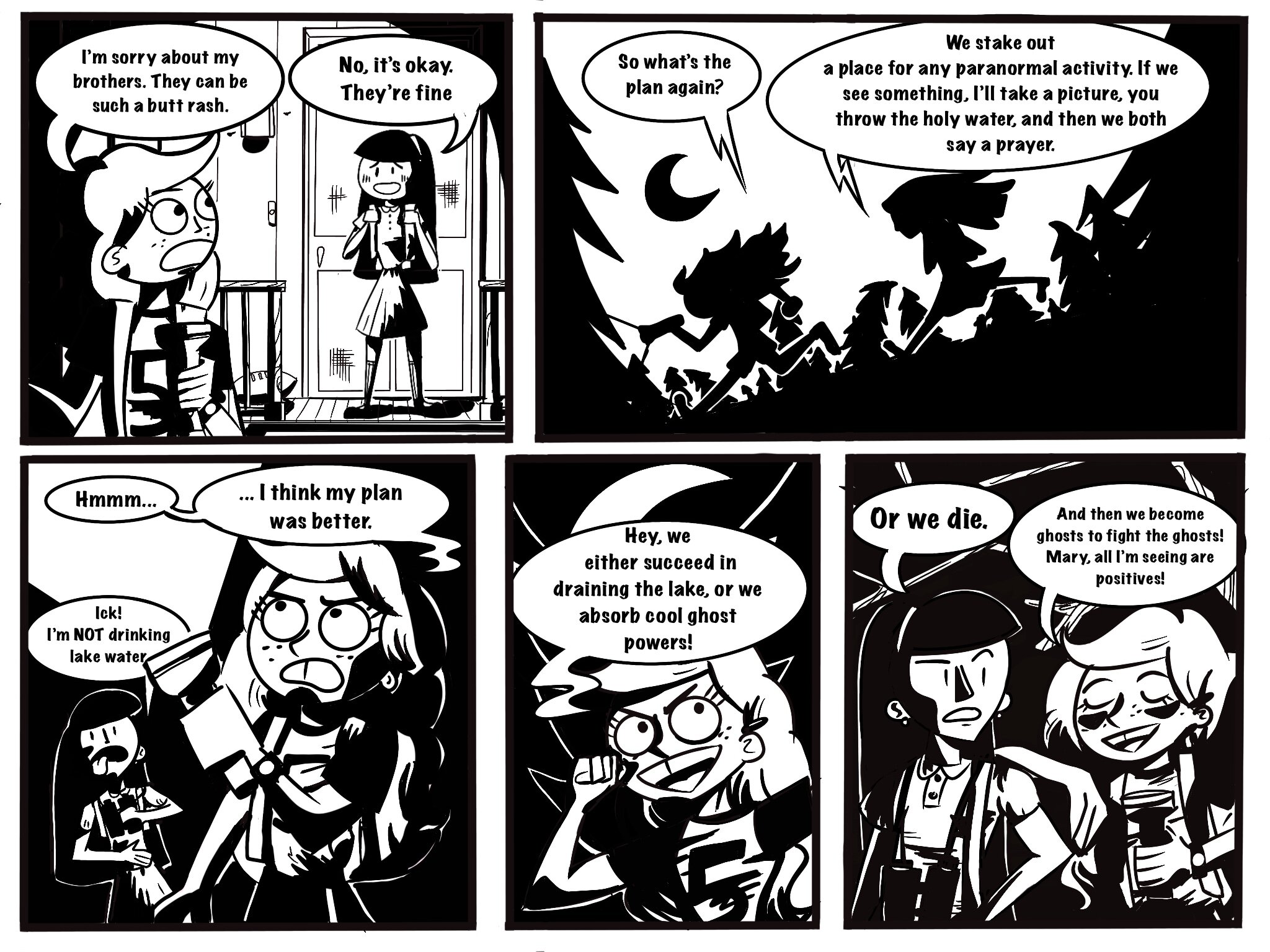 Concept comic 4 of The Curse of Lake Anathema. 2021