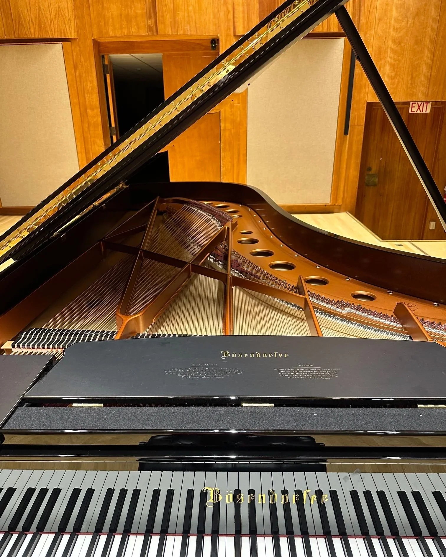 As seen from the pianist's point of view...