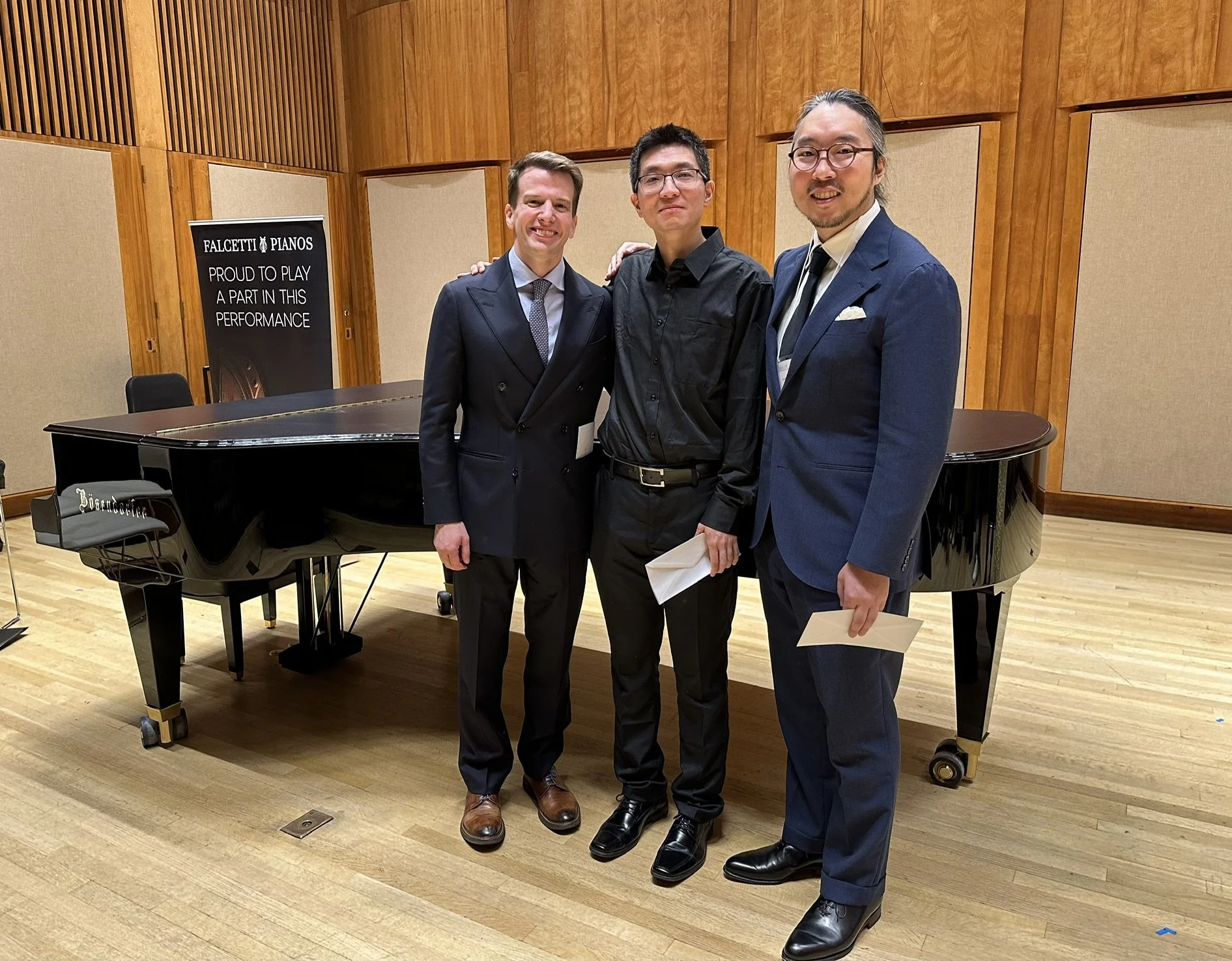Gold winners: Andrew Throdahl (2nd), Jim Chou (1st) Jonathan Shih (3rd)