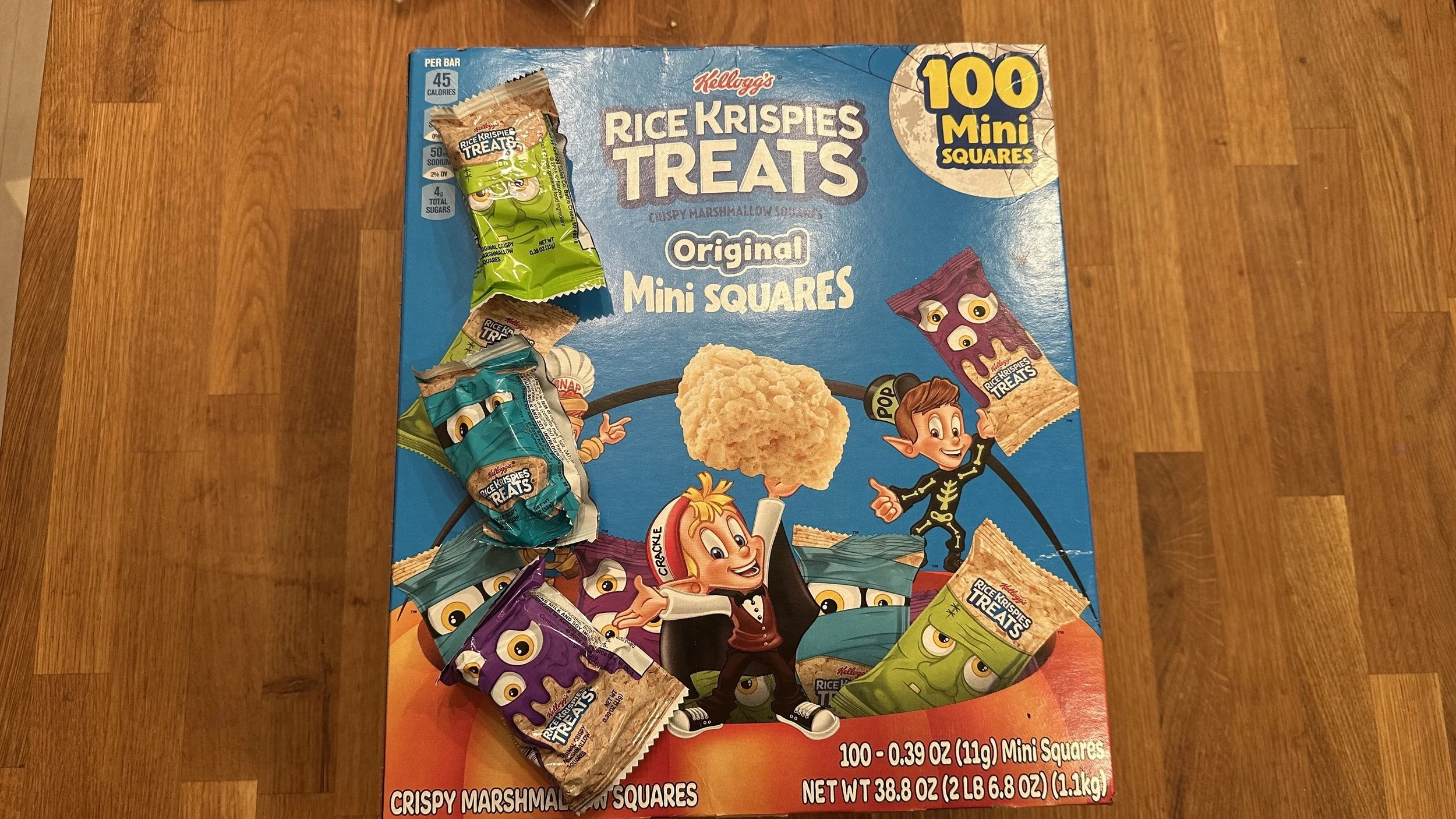 a box of rice krispies treats