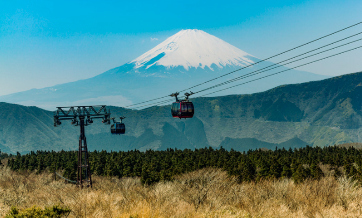 Hakone landscape with mountain