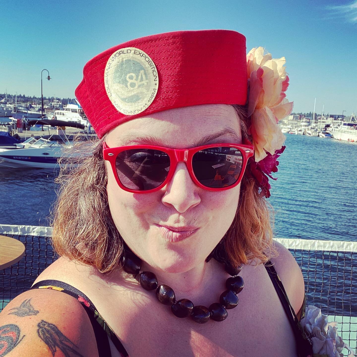 A sunny day on the sound means I can bring out my favorite sailor hat from the 1984 World&rsquo;s Fair in New Orleans.