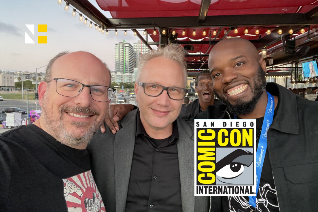 David Schnider at Comic-Con 2025 with colleagues and fellow fans, celebrating pop culture and licensing connections