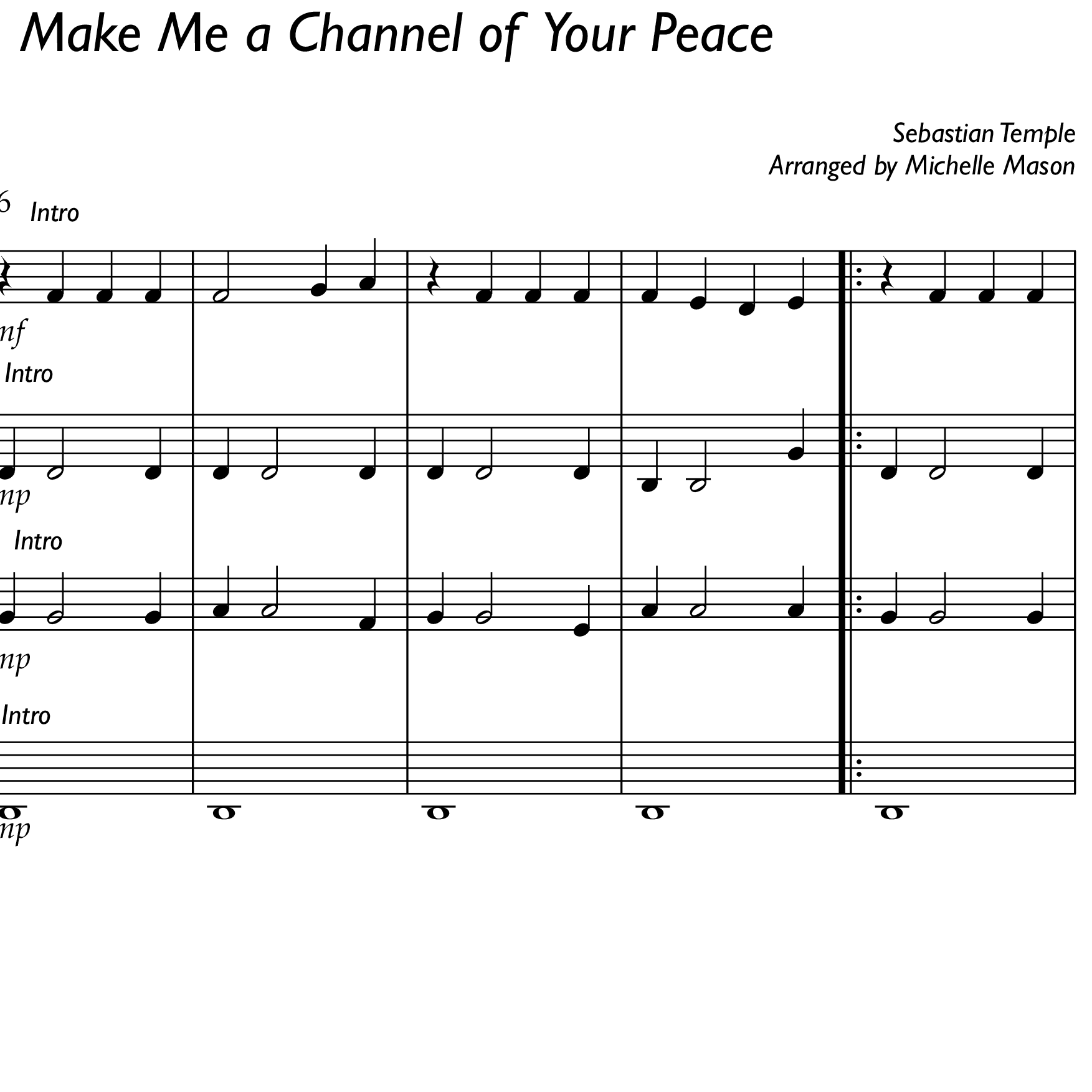 Make Me A Channel Of Your Peace - D major