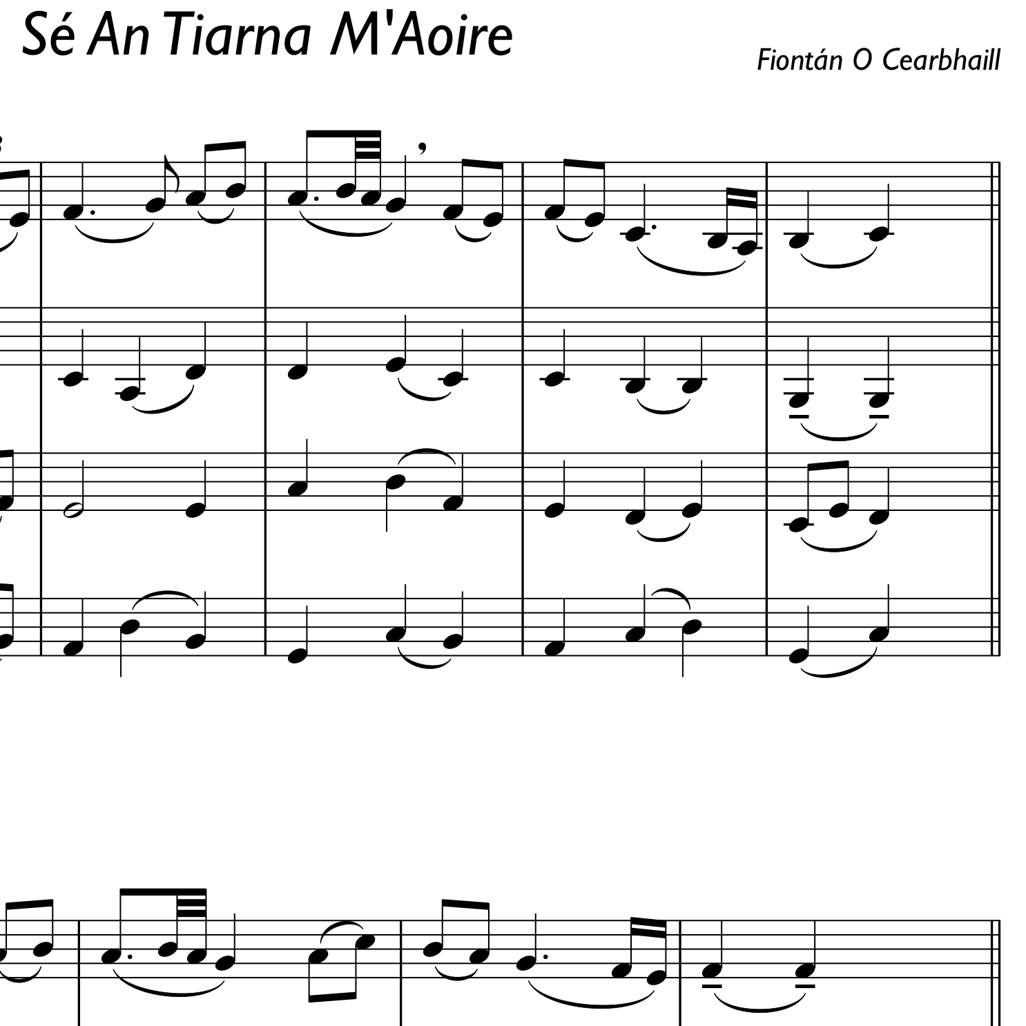 Se an Tiarna M'Aoire - F major