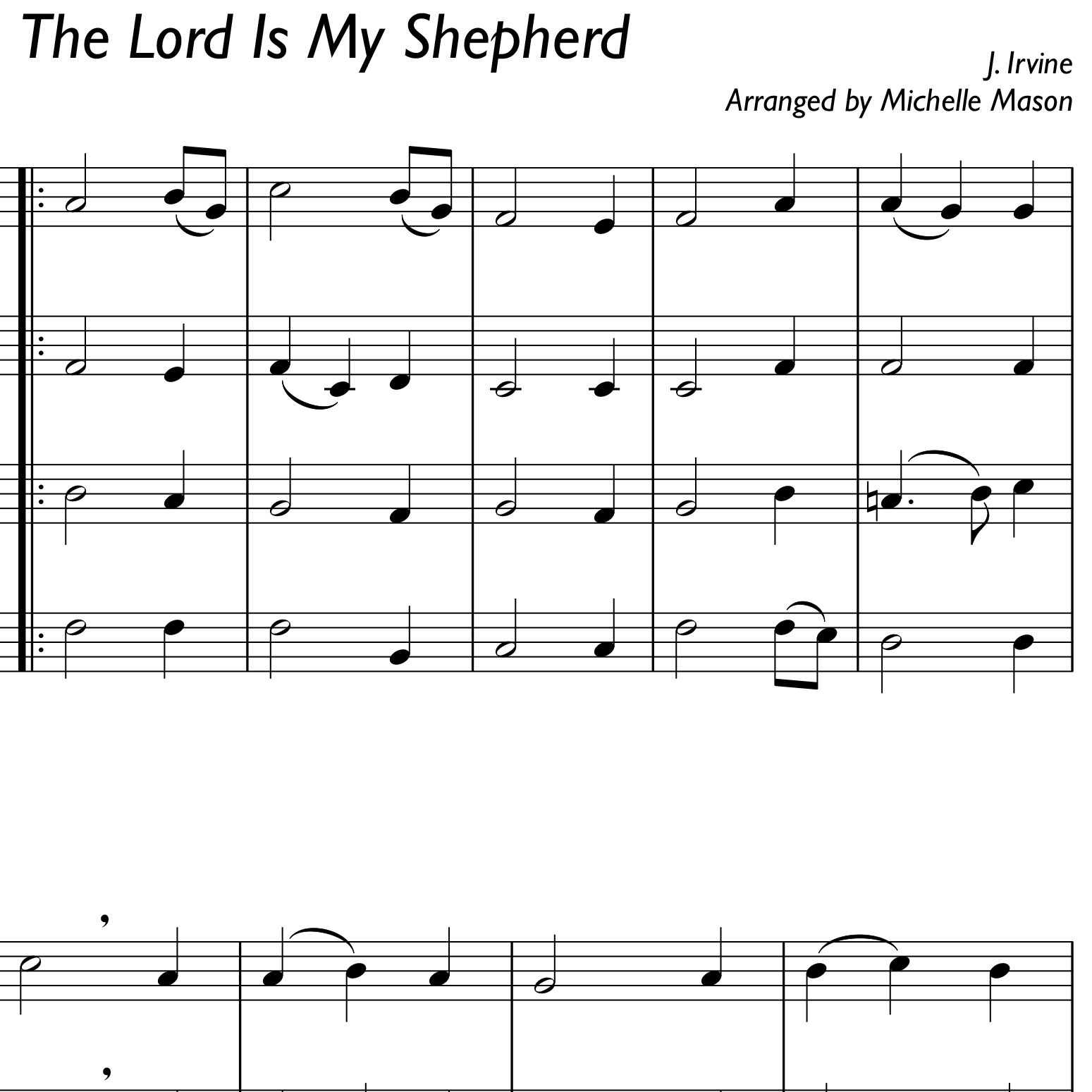 The Lord Is My Shepherd - F major