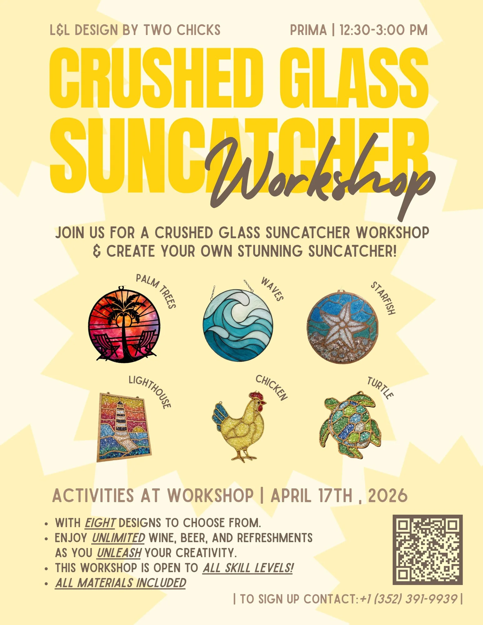 NEW! Crushed Glass Suncatcher Workshop