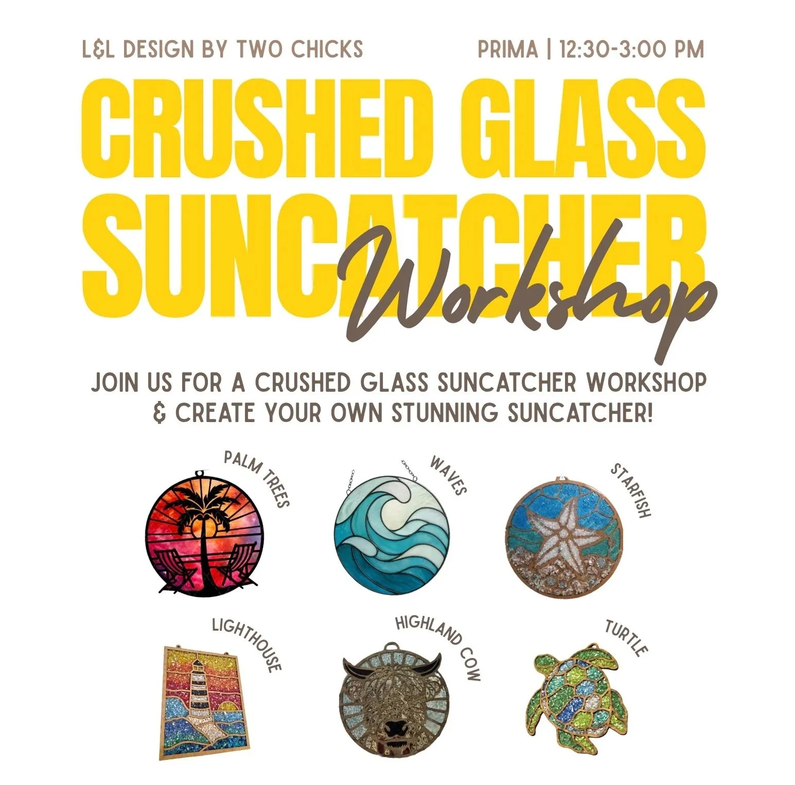 NEW! Crushed Glass Suncatcher Workshop