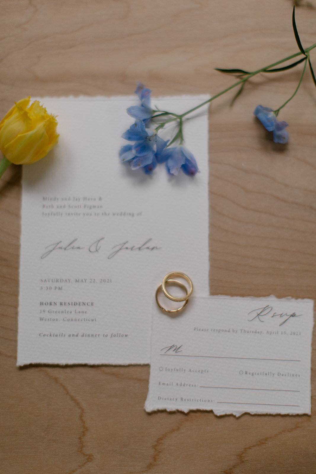 Minimal Wedding Invitation Suite www.wildflowerestudio.com .jpg