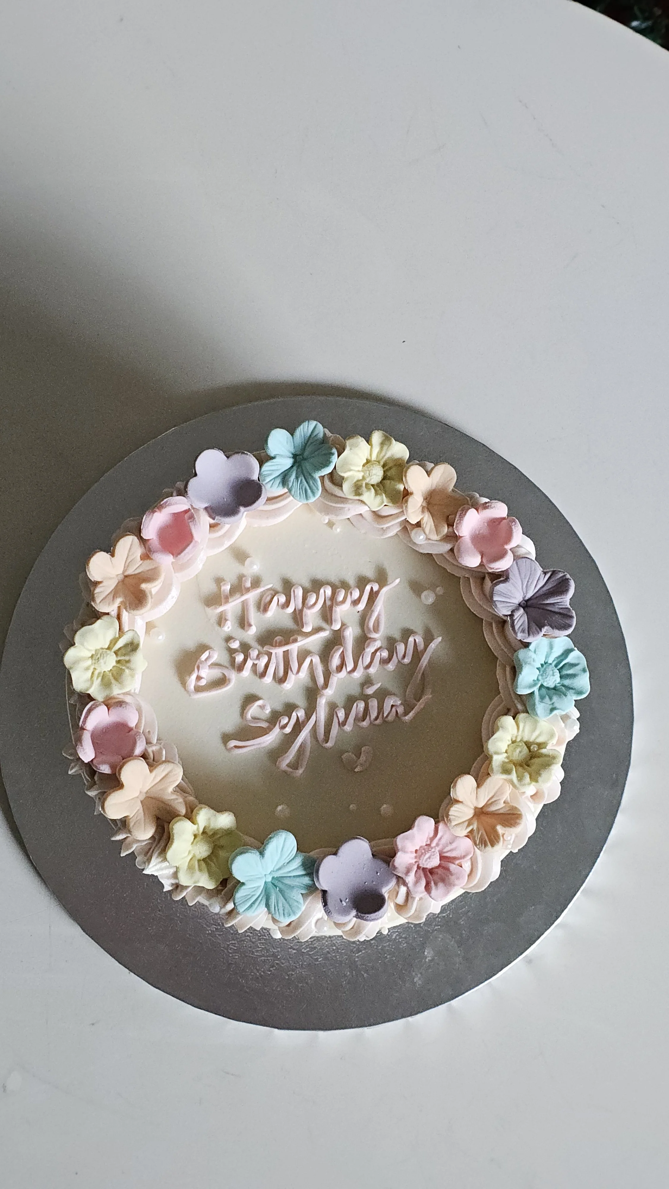Pastel Floral Birthday Cake – Rainbow Posies