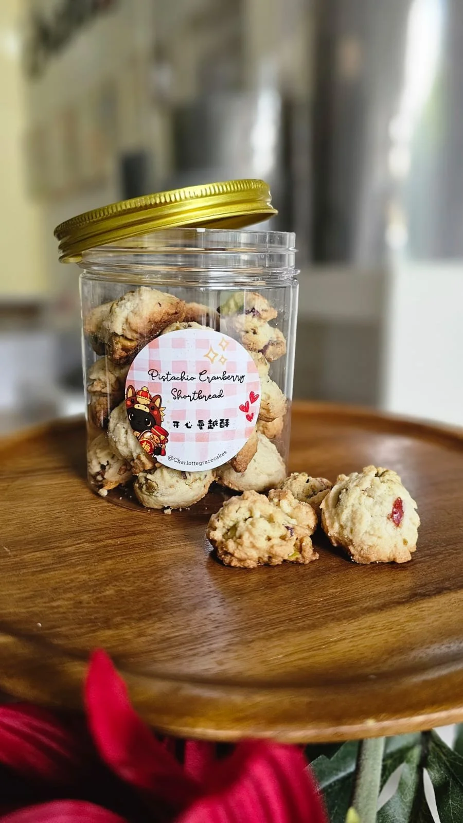 Pistachio Cranberry Shortbread