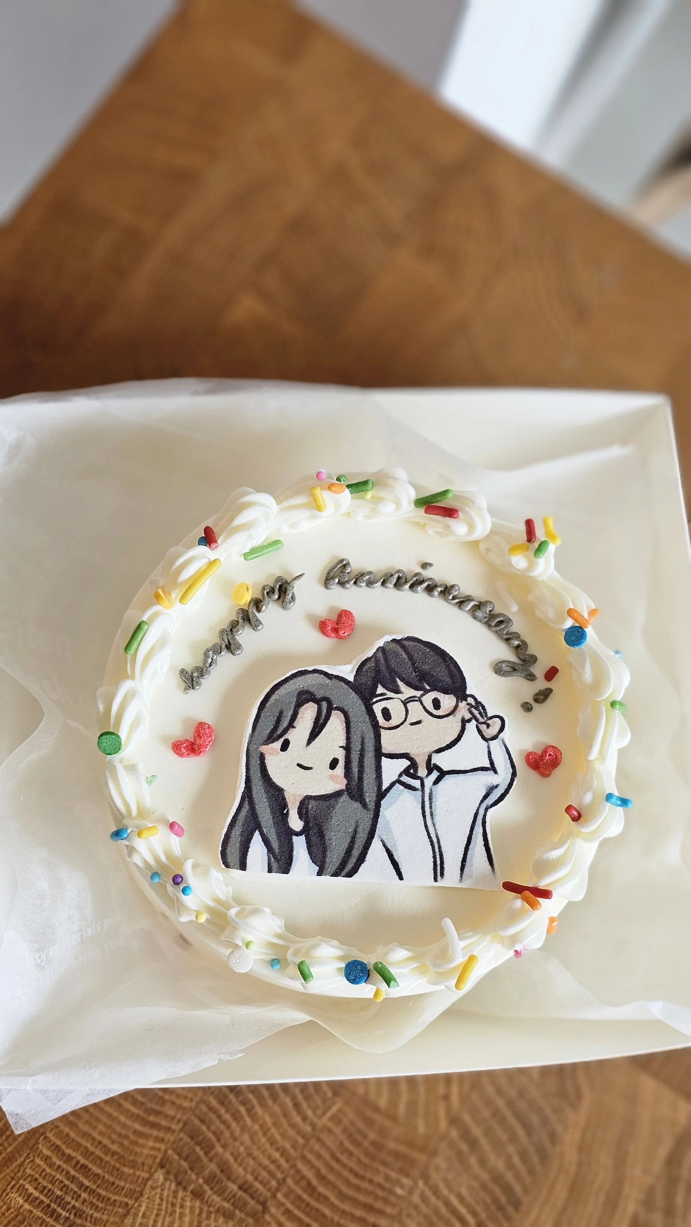 Couple Anniversary Bento Cake - Happy Couple Bento