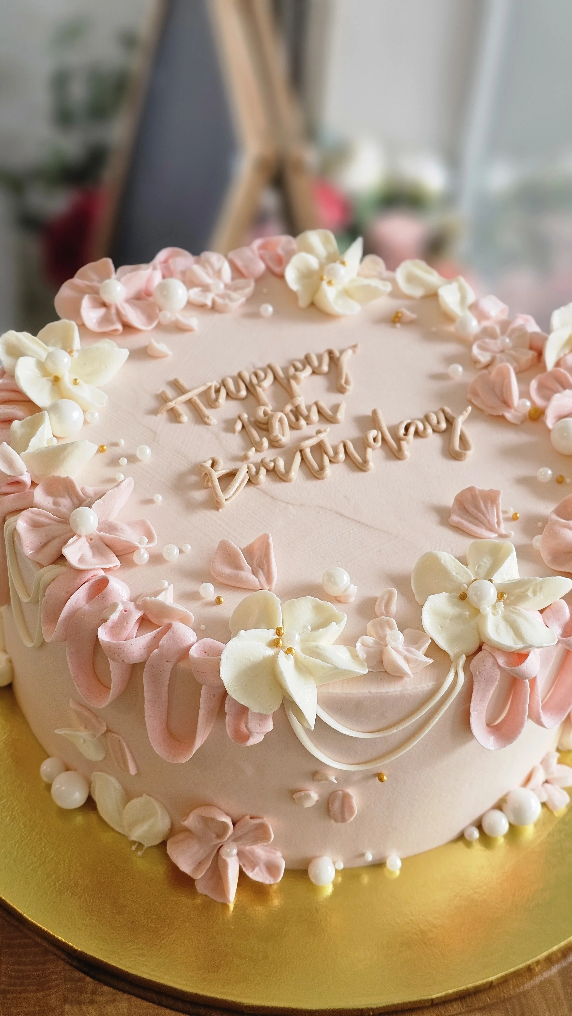 Floral Birthday Cake Singapore - Blushing Blossoms