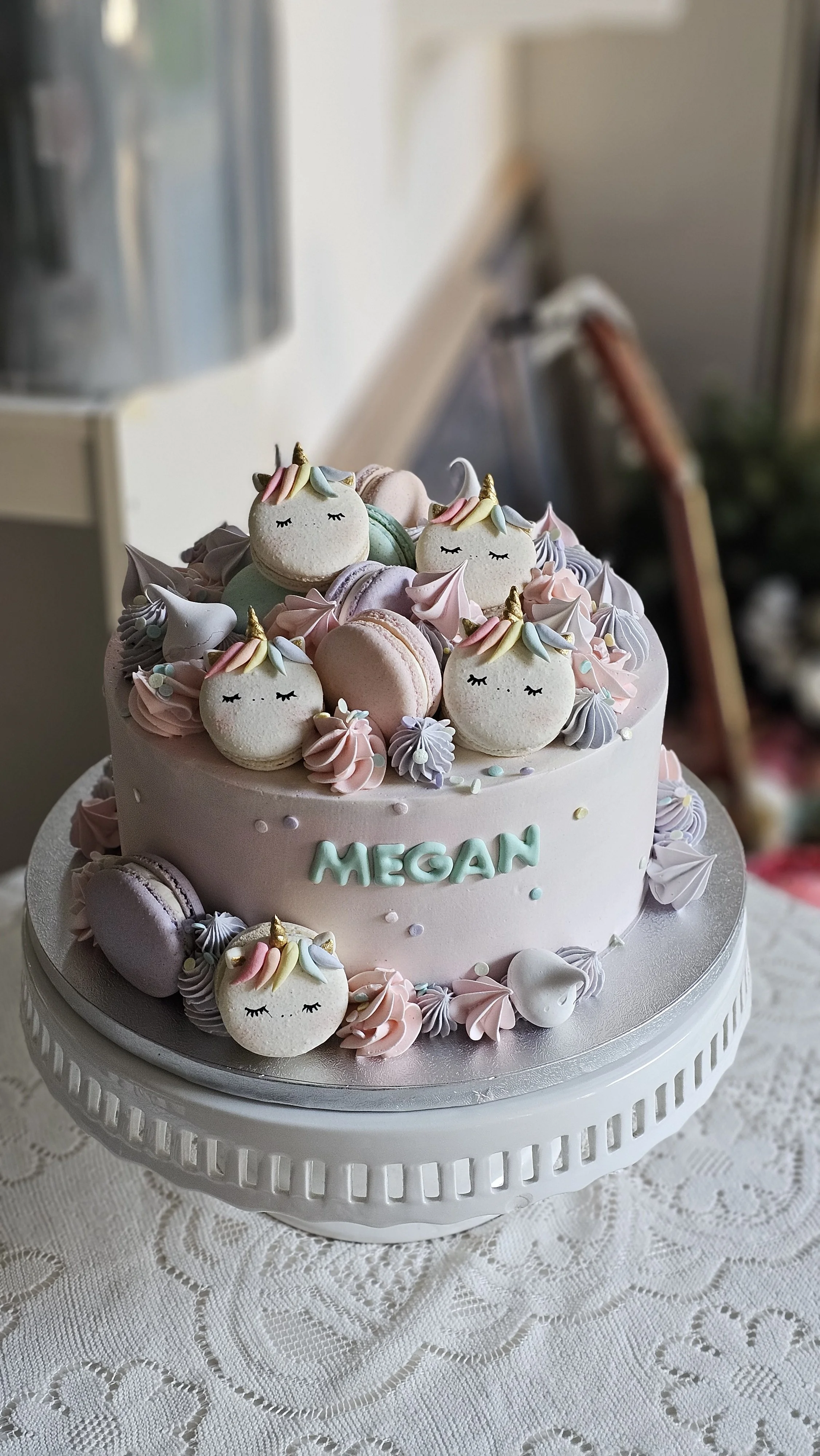 Unicorn Macaron Cake