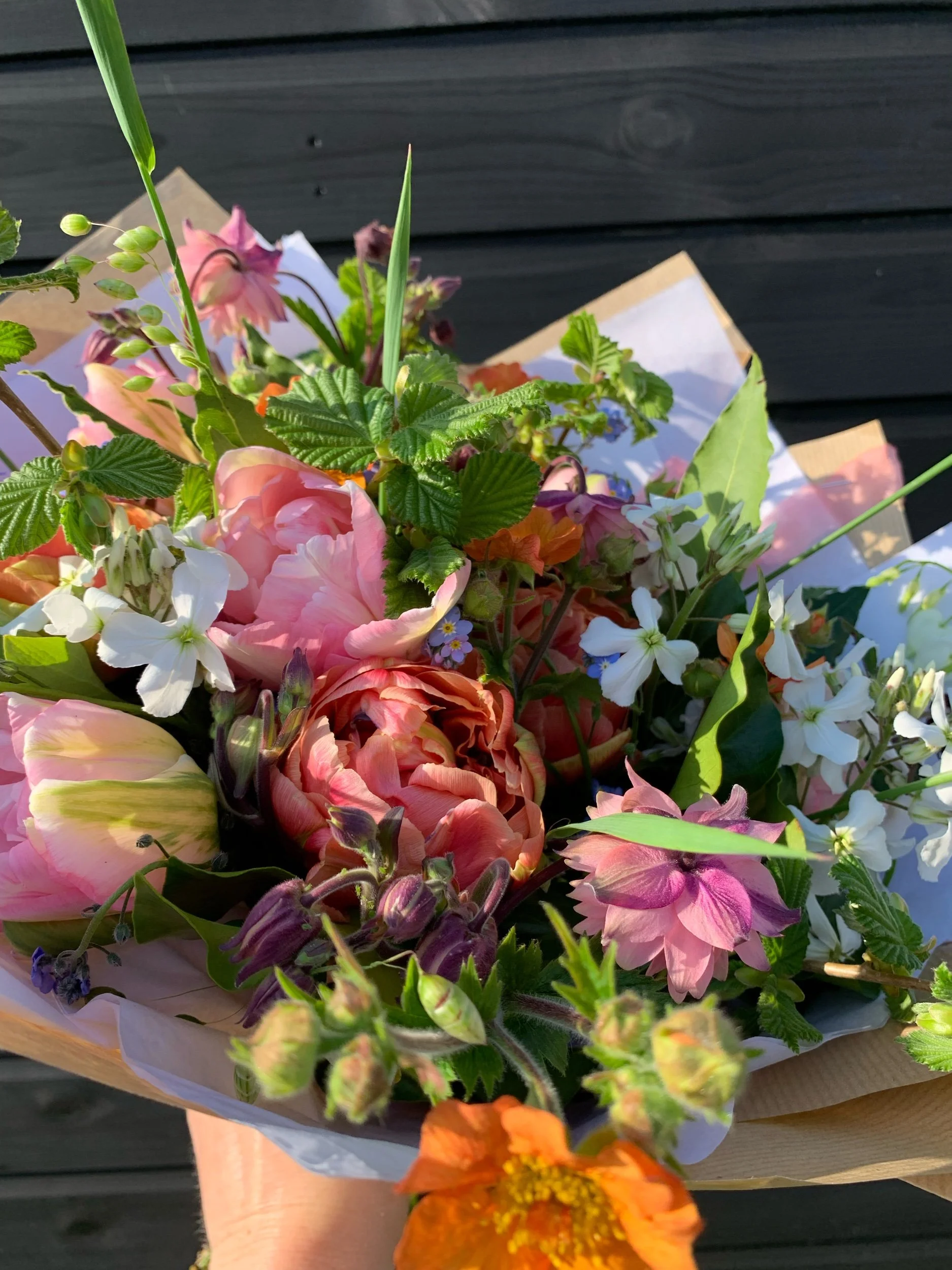 Sidmouth florist seasonal Devon grown bouquet of flowers