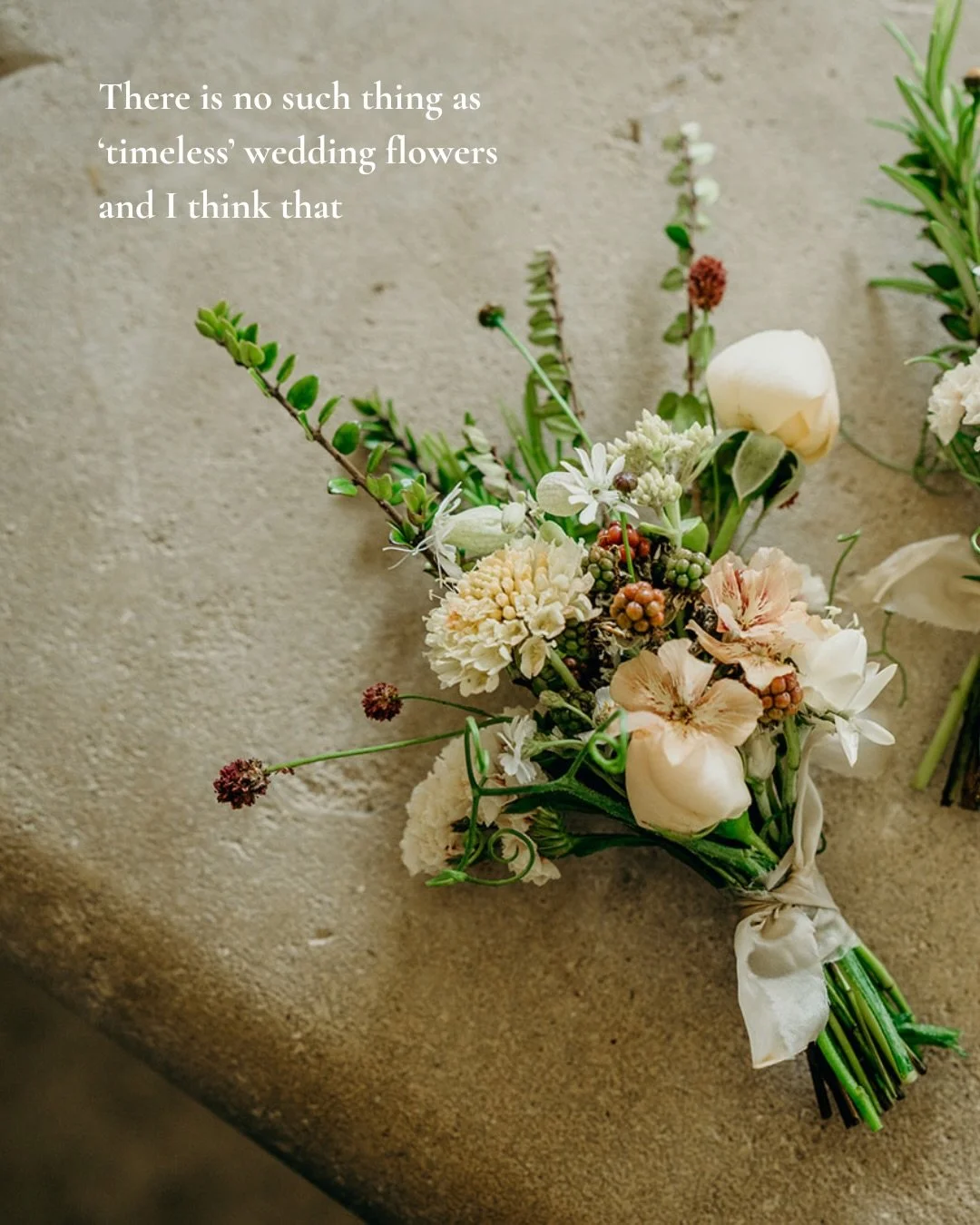 There&rsquo;s no such thing as Timeless wedding flowers. 

The joy is in the specificity. 

Not just in your flowers, but your whole wedding. 

 From featuring Pok&eacute;mon Go time in our post legal ceremony pictures (look it up, it was peak 2016) 